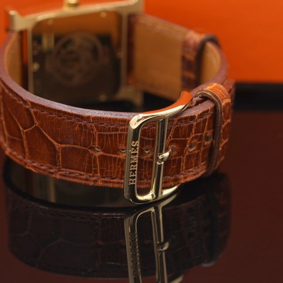 27122677d - HERMES Armbanduhr Heure H Referenz HH1.586, quarz, 2-teil. Geh. inkl. orig. Lederband m. ...