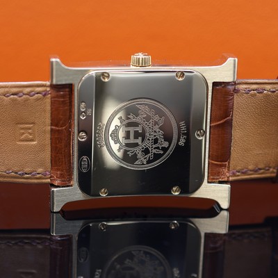 27122677f - HERMES Armbanduhr Heure H Referenz HH1.586, quarz, 2-teil. Geh. inkl. orig. Lederband m. ...