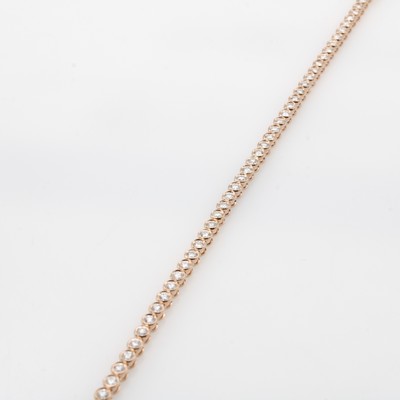 Image Tennisarmband mit Brillanten, RoséG 585/000,60 Brill. zus. ca. 2.05 ct feines ...
