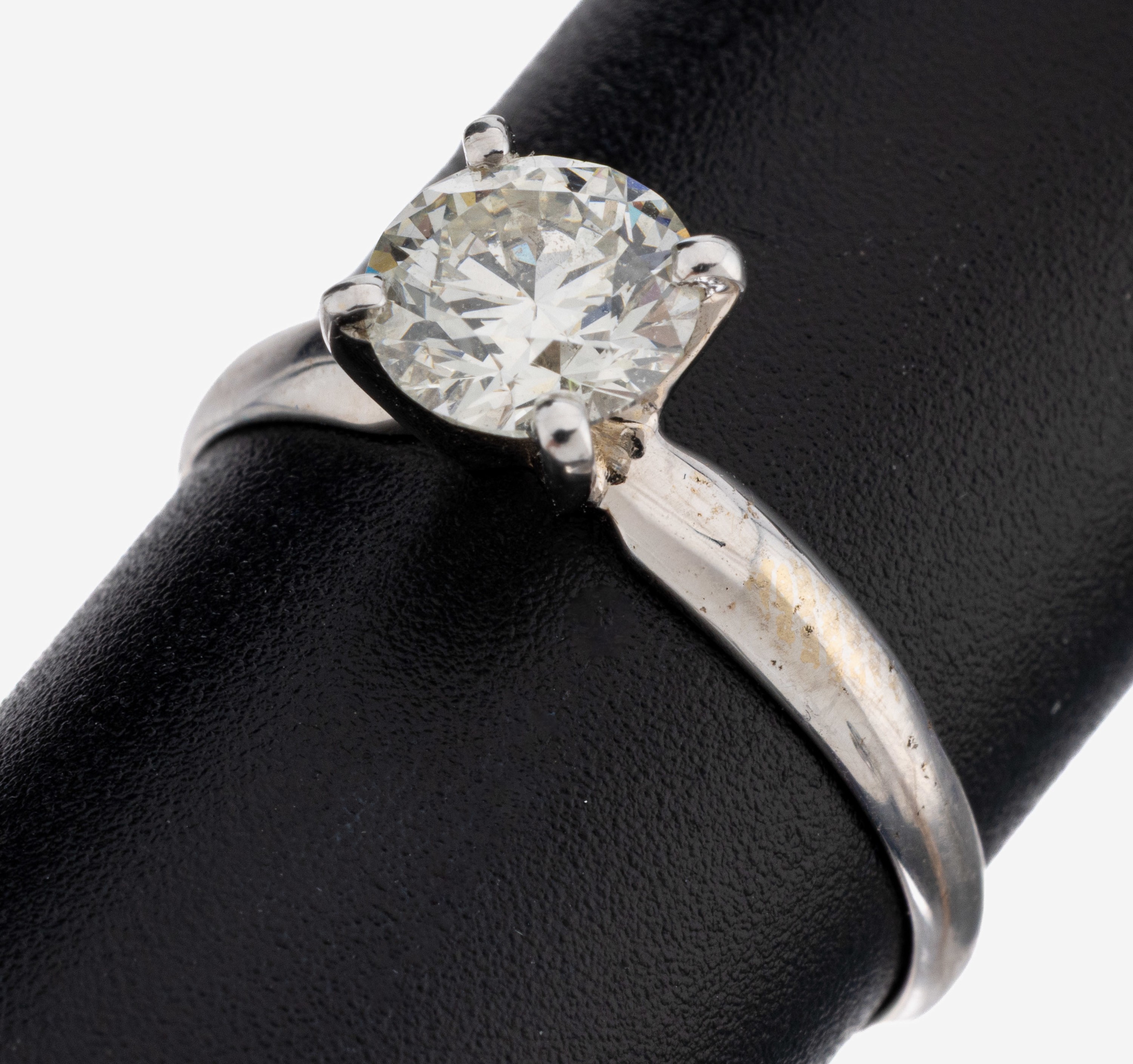 Image 27122701 - 14 kt gold brilliant-ring , WG 585/000, brilliant approx. 1.01 ct Wesselton(H)/vs2, acc. ...