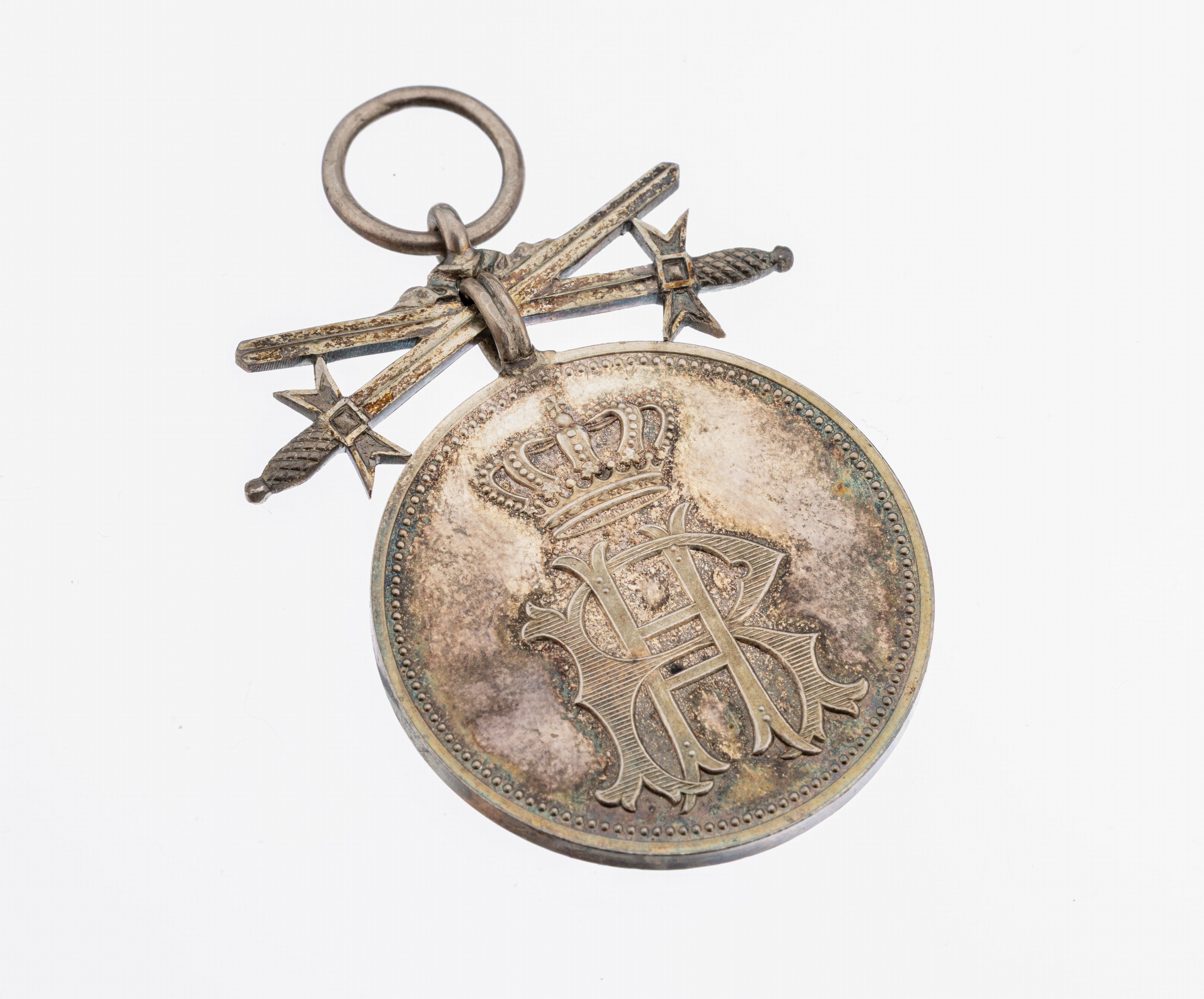 Image 27122721 - Verdienstmedaille, Fürstentum Reuß ältere Linie, Bekrönung mit gekreuzten ...