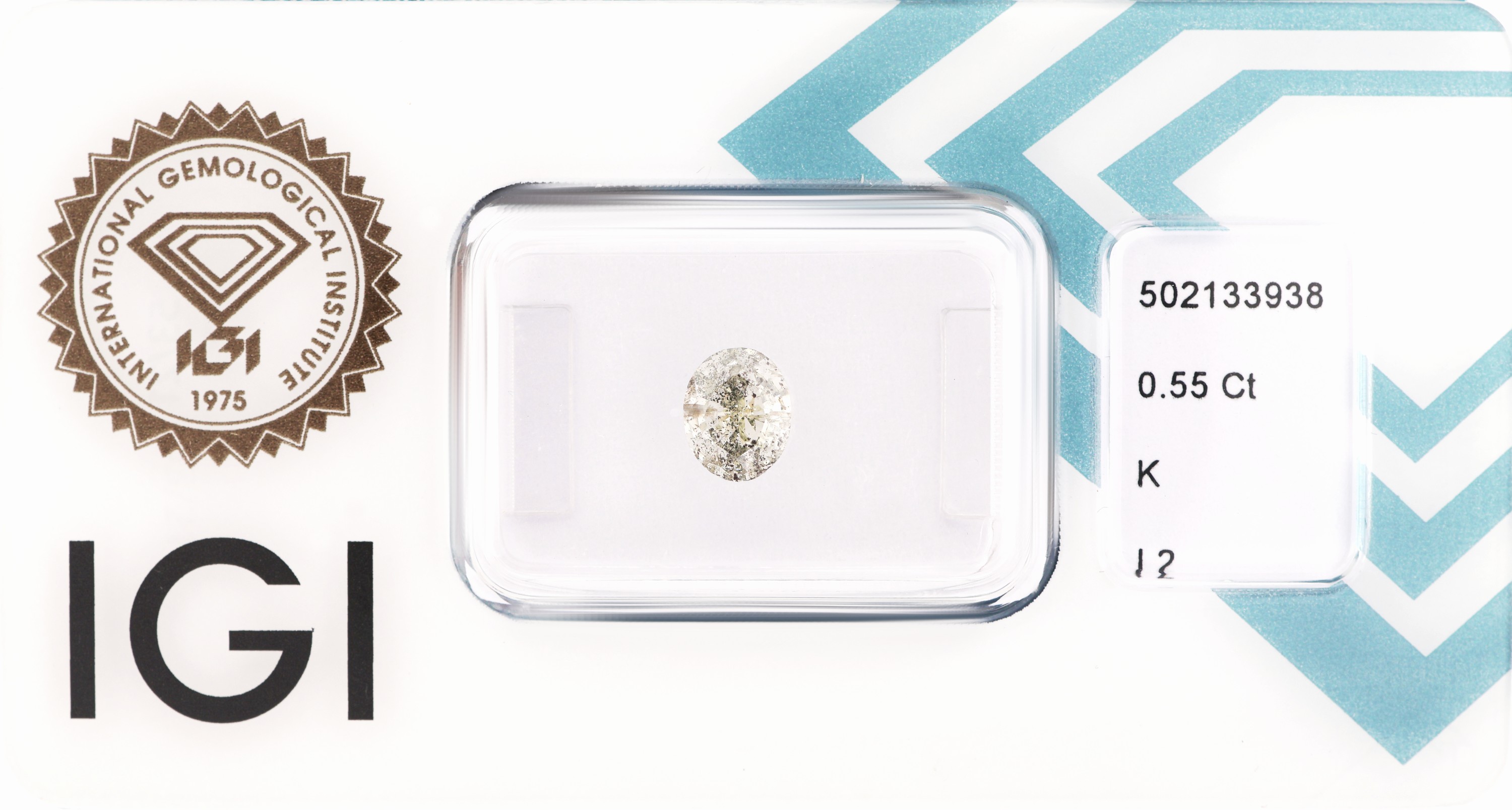 Image 27122738 - Loser Brillant 0.55 ct getöntes Weiß(K) faint Gray/p2, oval, Politur und Symmetrie gut, ...