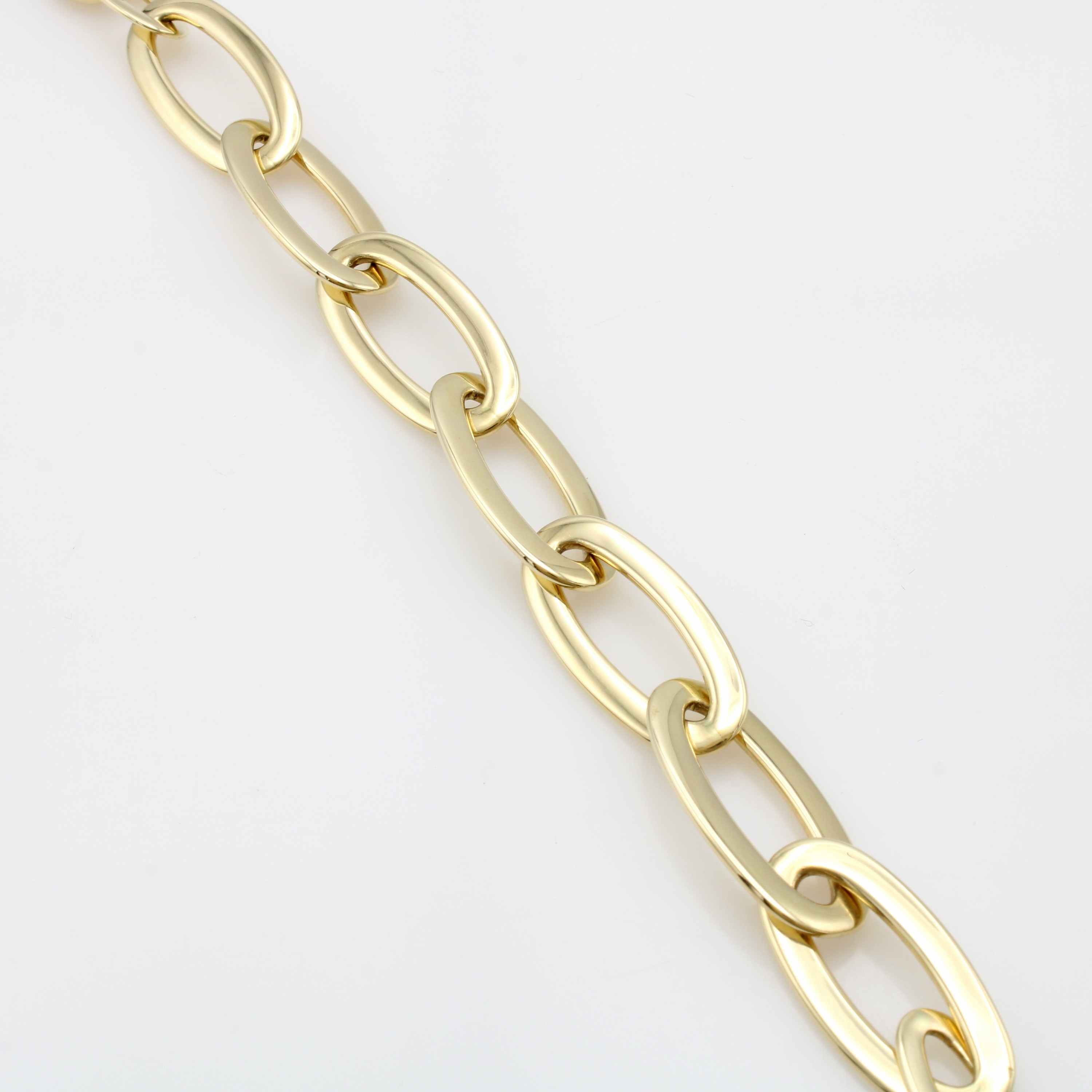 Image 27122789 - Gliederarmband, GG 585/000, flache, ovale Glieder, L. ca. 20 cm