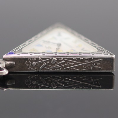 27122708d - SOLVIL WATCH CO / G. SCHWAB_LOEILLE Freimaurer Taschenuhr in Sterlingsilber, Schweiz um ...