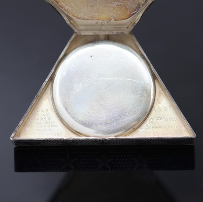 27122708h - SOLVIL WATCH CO / G. SCHWAB_LOEILLE Freimaurer Taschenuhr in Sterlingsilber, Schweiz um ...