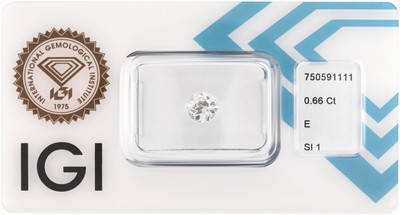 Image Loser Diamant 0.66 ct hochfeines Weiß(E)/si1, Altschliff, eingeschweißt, mit ...
