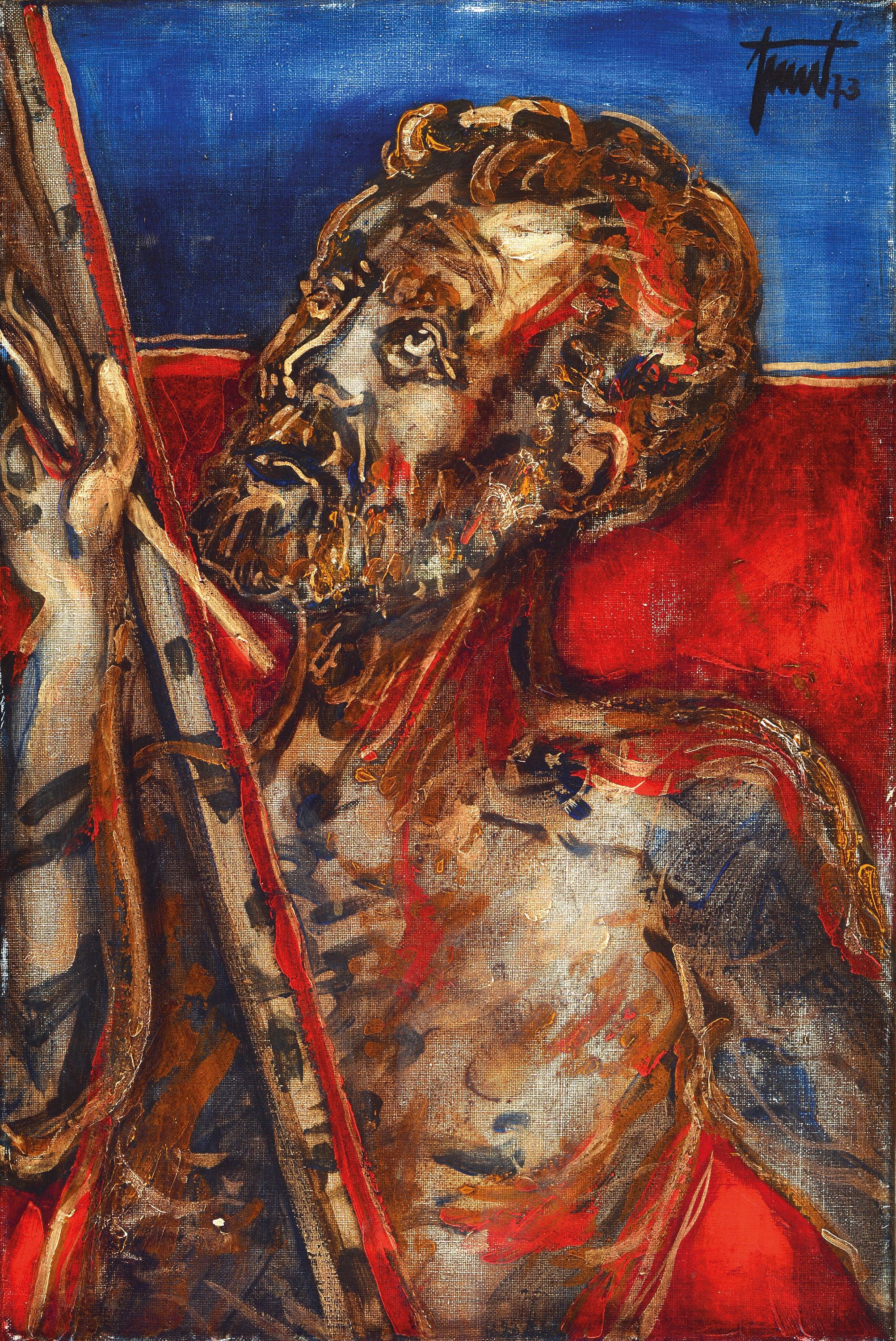 Image 27122821 - Georg Günther Zeuner, geb. 1923 Dresden ´Der Maler´, Öl/Lwd, dat. 73, ca. 60 x 40 cm