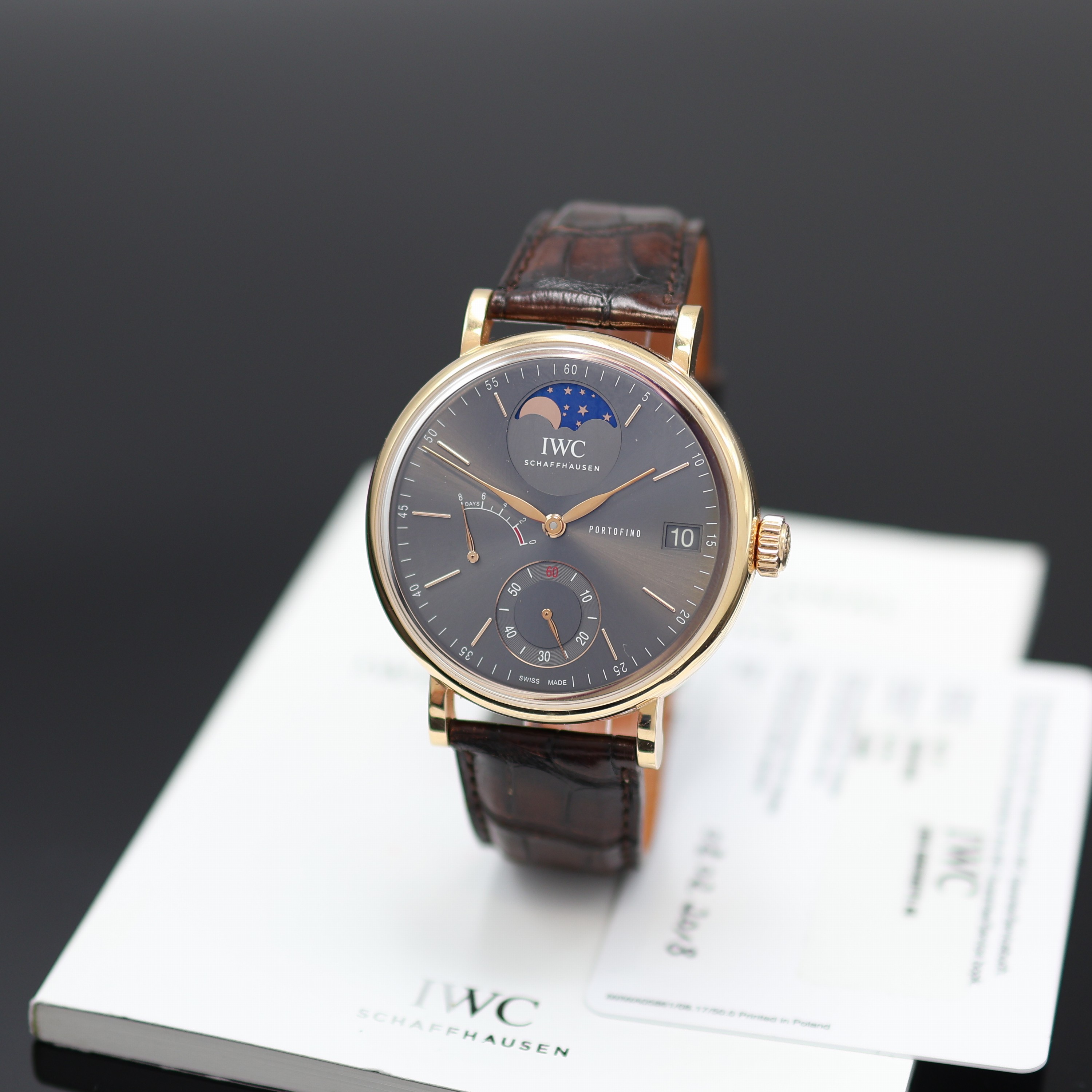 Image 27122838 - IWC Herrenarmbanduhr Portofino in RG 750/000 Referenz IW516403, Handaufzug, beids. ...