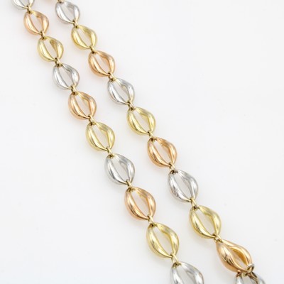 27122809a - Gliederkette, GG/RG/WG 585/000, ovale Glieder, L. ca. 45 cm