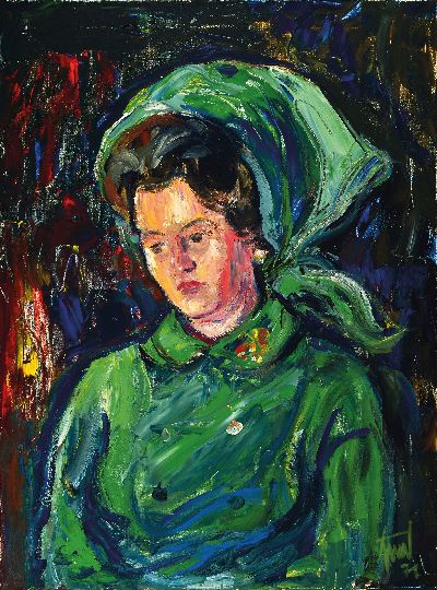 27122820k - Georg Zeuner,1923-2011, ´Meine Frau Christel´, Acryl/Lwd, signiert, rückseitig ...