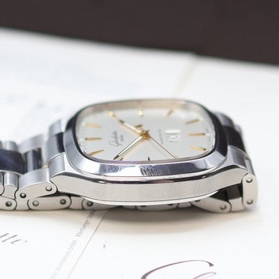 27122840d - GLASHÜTTE ORIGINAL Herrenarmbanduhr Seventies Panoramadatum Referenz 39-47-11-12-14, ...