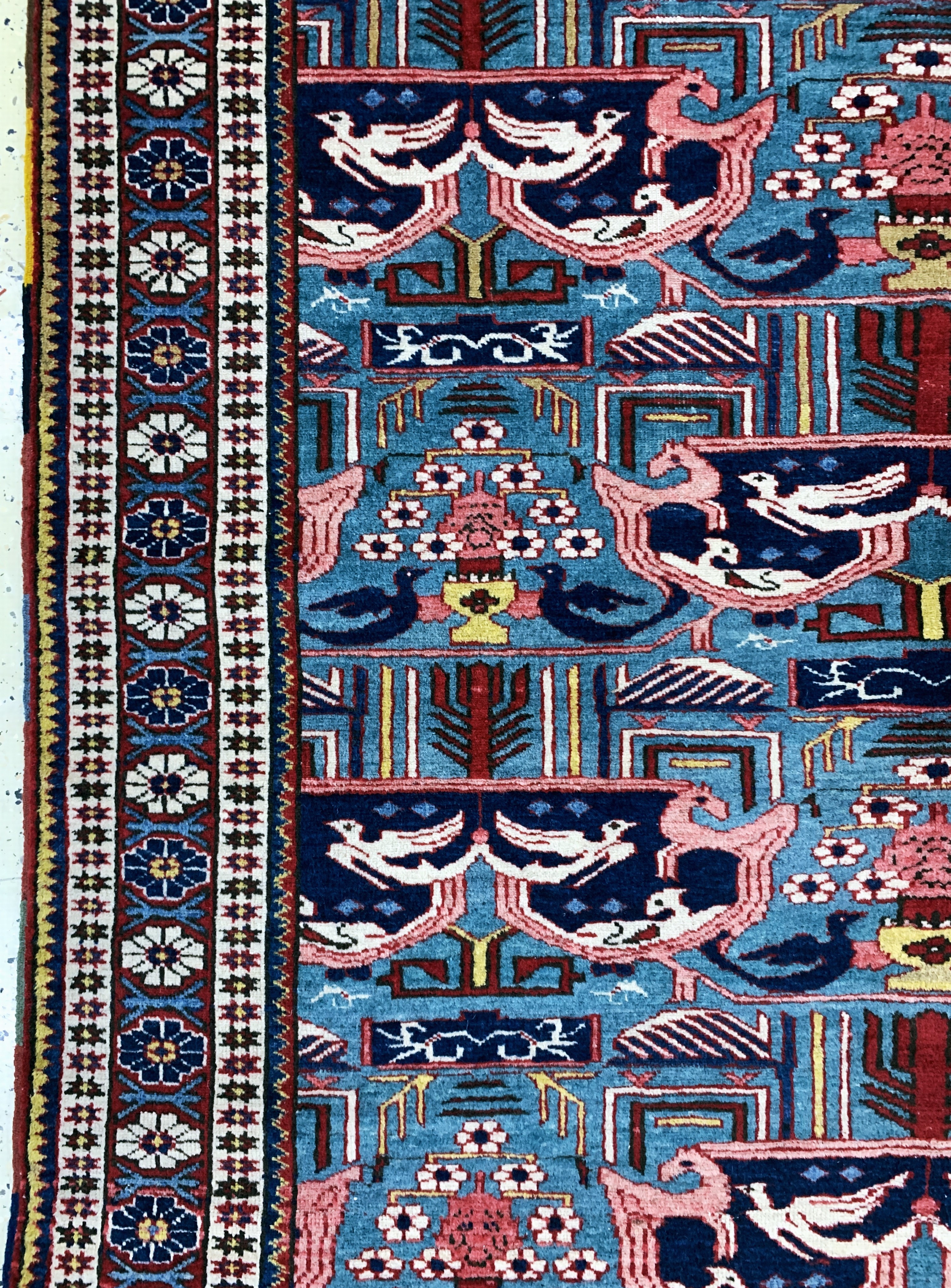 Detail c: Schirwan alt, Kaukasus, Mitte 20.Jhd, Wolleauf Baumwolle, ca. 255 x 165 cm, EHZ: 2-3