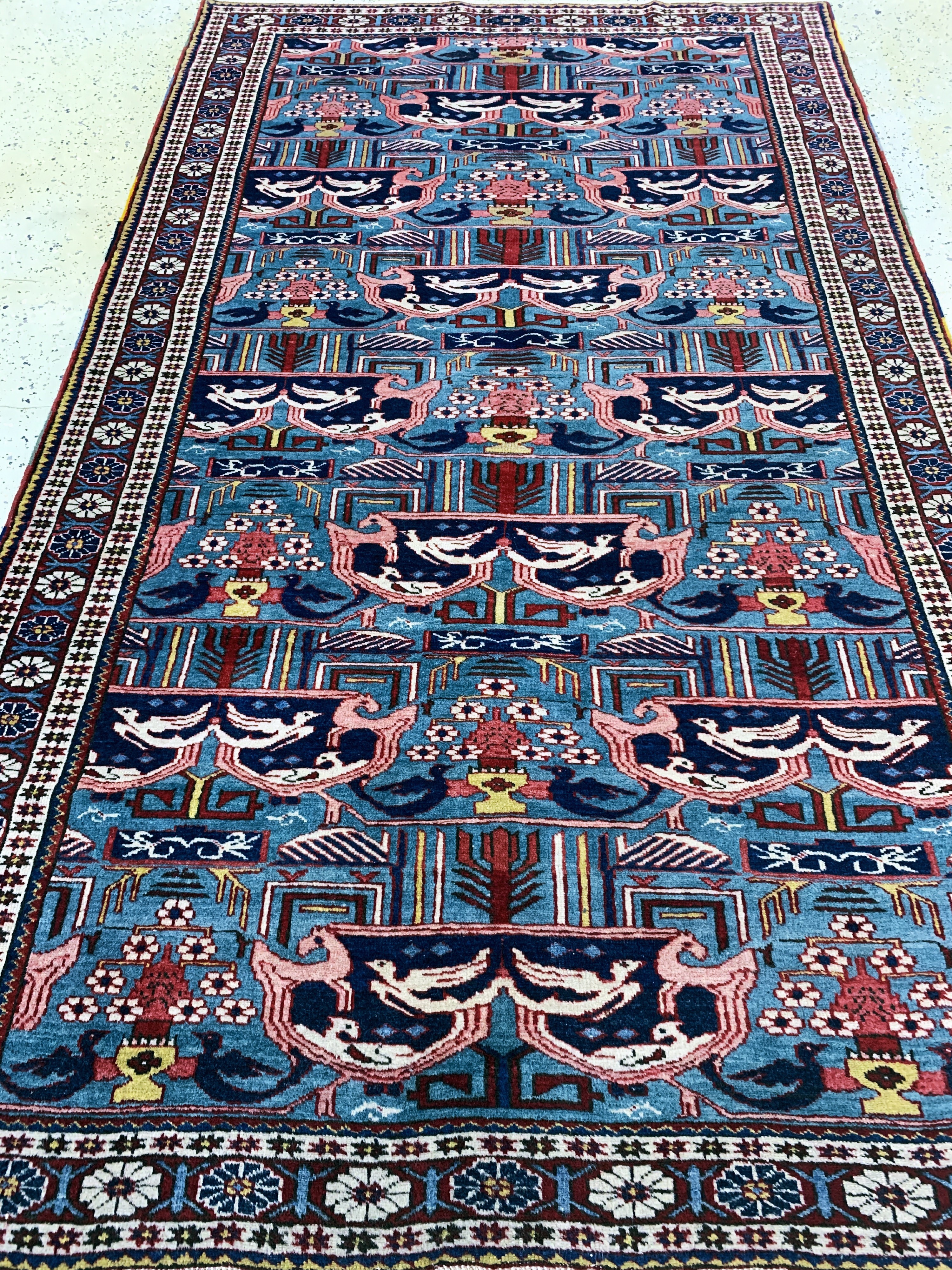 Detail f: Schirwan alt, Kaukasus, Mitte 20.Jhd, Wolleauf Baumwolle, ca. 255 x 165 cm, EHZ: 2-3
