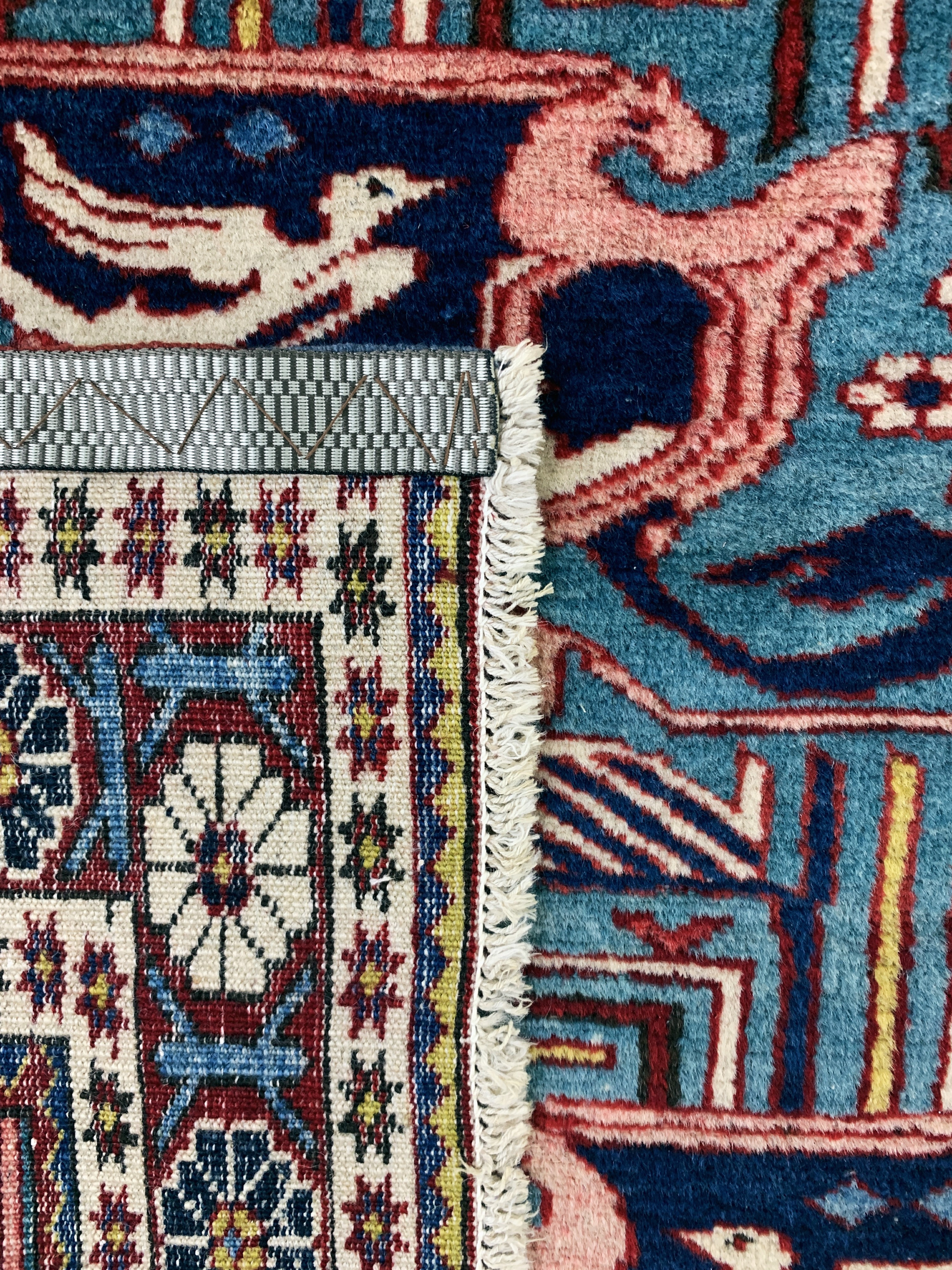 Detail g: Schirwan alt, Kaukasus, Mitte 20.Jhd, Wolleauf Baumwolle, ca. 255 x 165 cm, EHZ: 2-3
