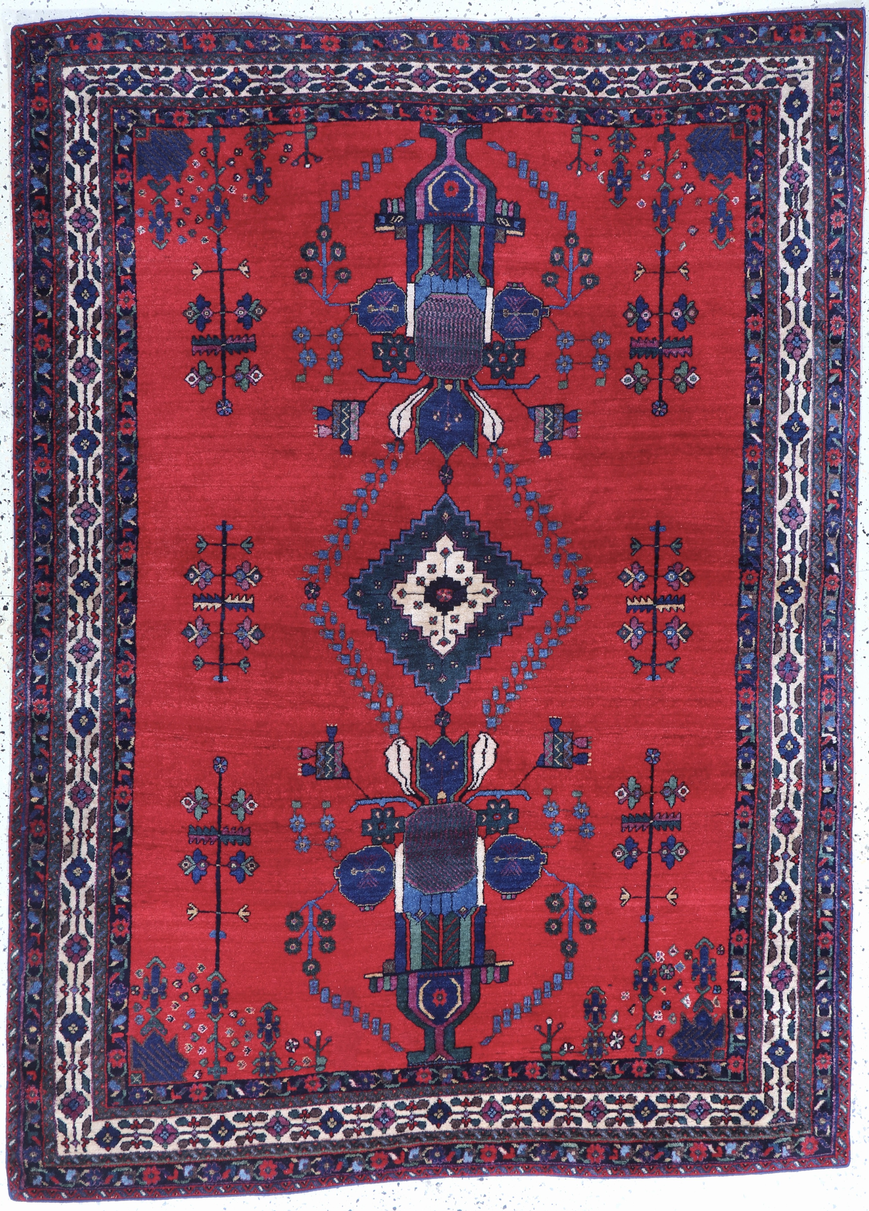 Image 27122956 - Sirjan old, Persia, mid-20th century, wool on cotton, approx. 225 x 163 cm, condition: ...