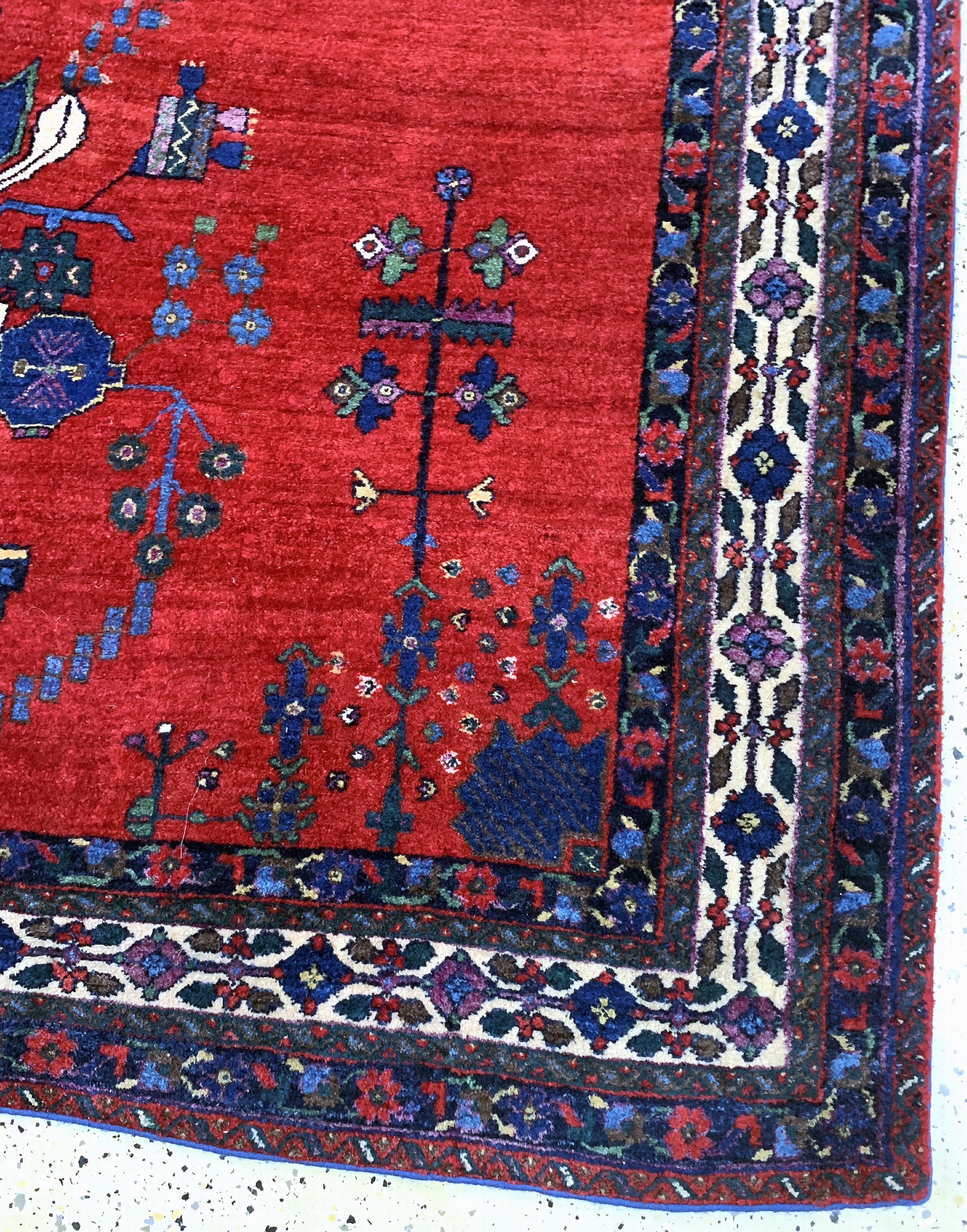 Detail a: Sirjan alt, Persien, Mitte 20.Jhd, Wolle auf Baumwolle, ca. 225 x 163 cm, EHZ: 2-3