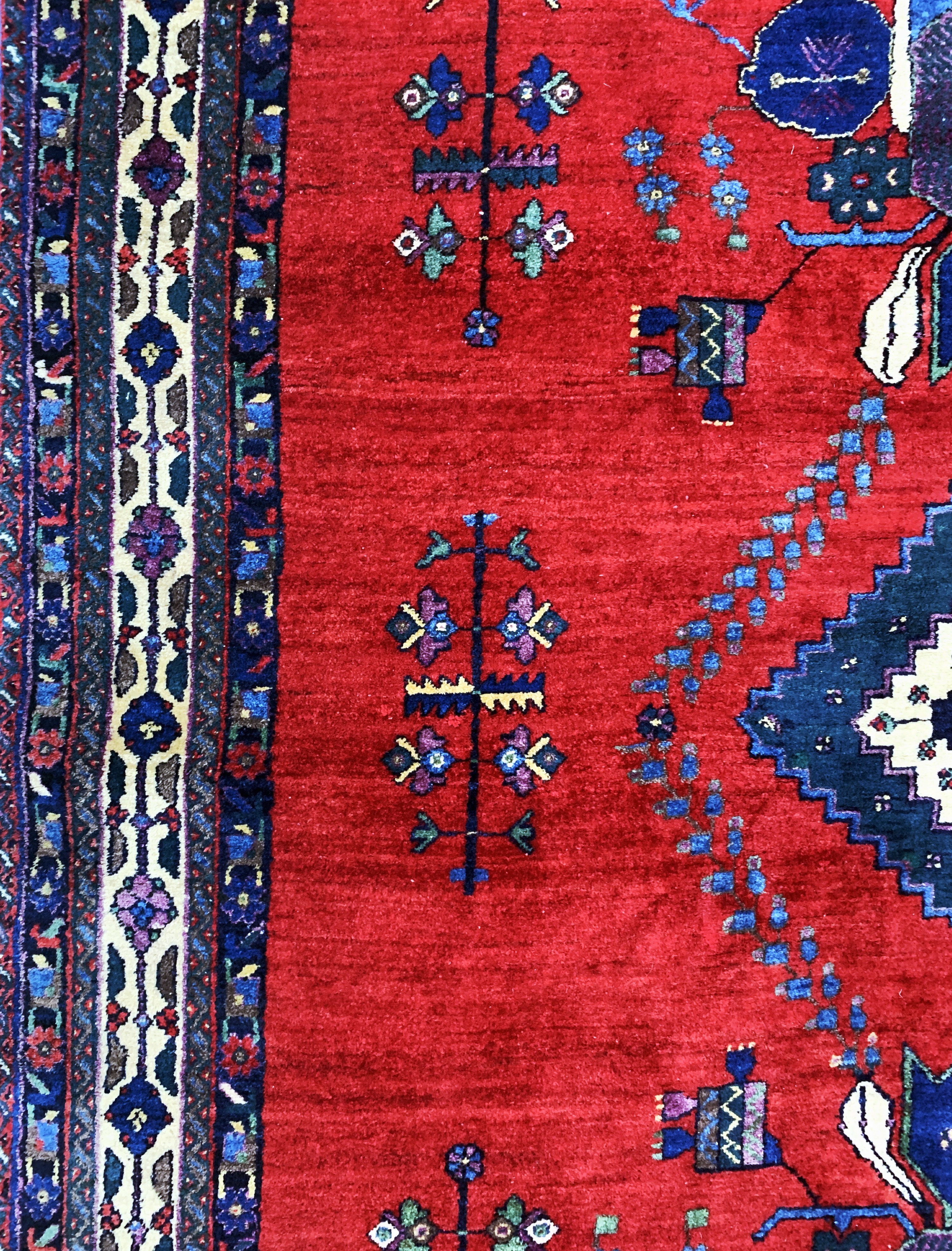 Detail d: Sirjan alt, Persien, Mitte 20.Jhd, Wolle auf Baumwolle, ca. 225 x 163 cm, EHZ: 2-3