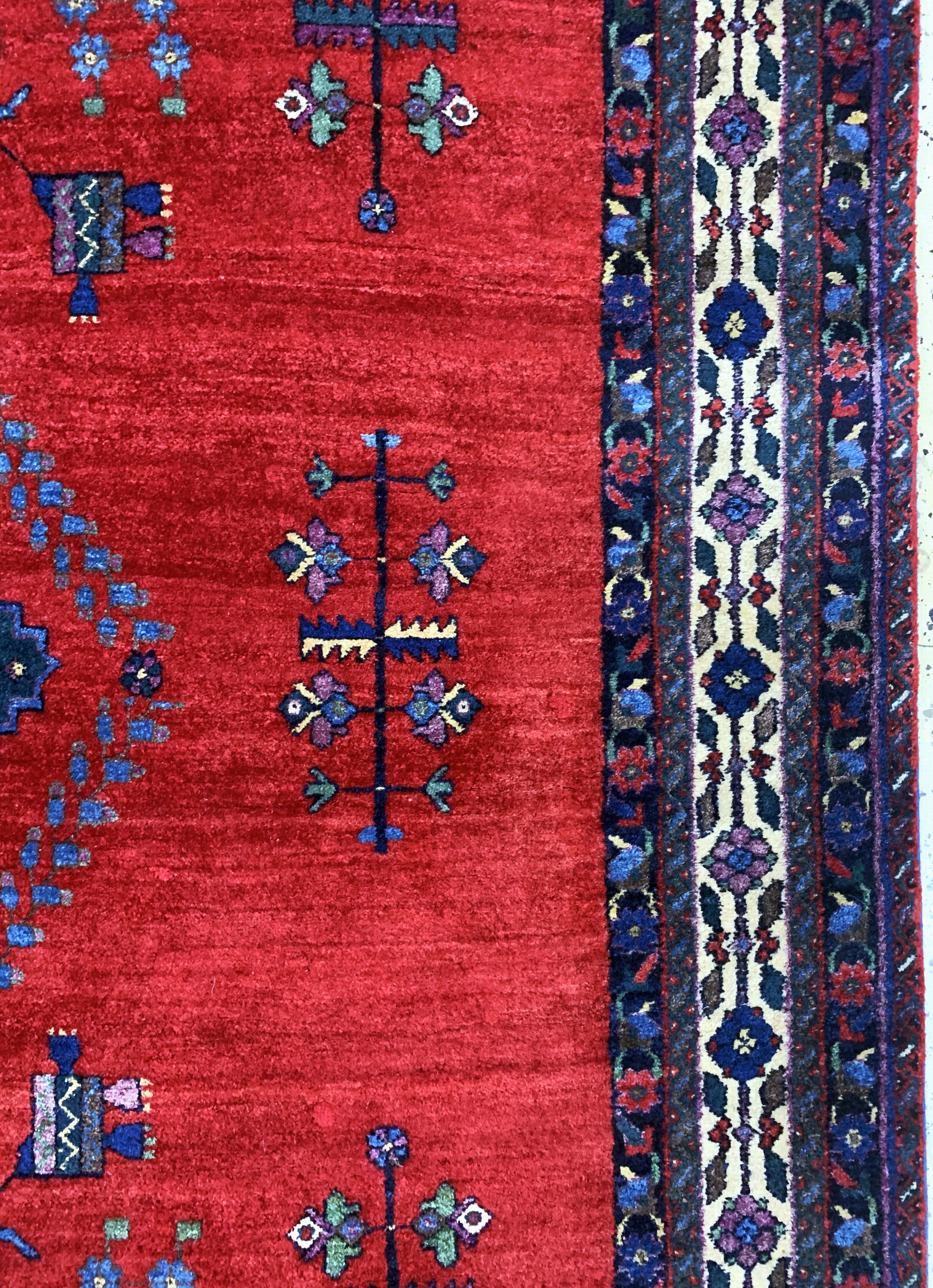 Detail e: Sirjan alt, Persien, Mitte 20.Jhd, Wolle auf Baumwolle, ca. 225 x 163 cm, EHZ: 2-3