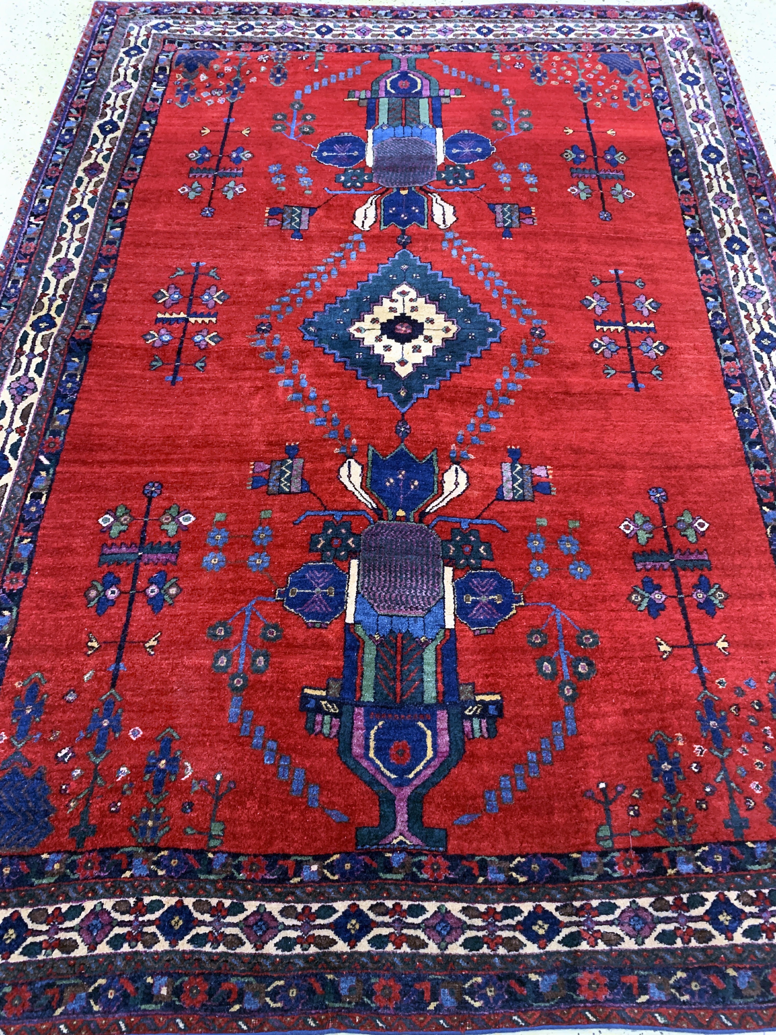 Detail g: Sirjan alt, Persien, Mitte 20.Jhd, Wolle auf Baumwolle, ca. 225 x 163 cm, EHZ: 2-3