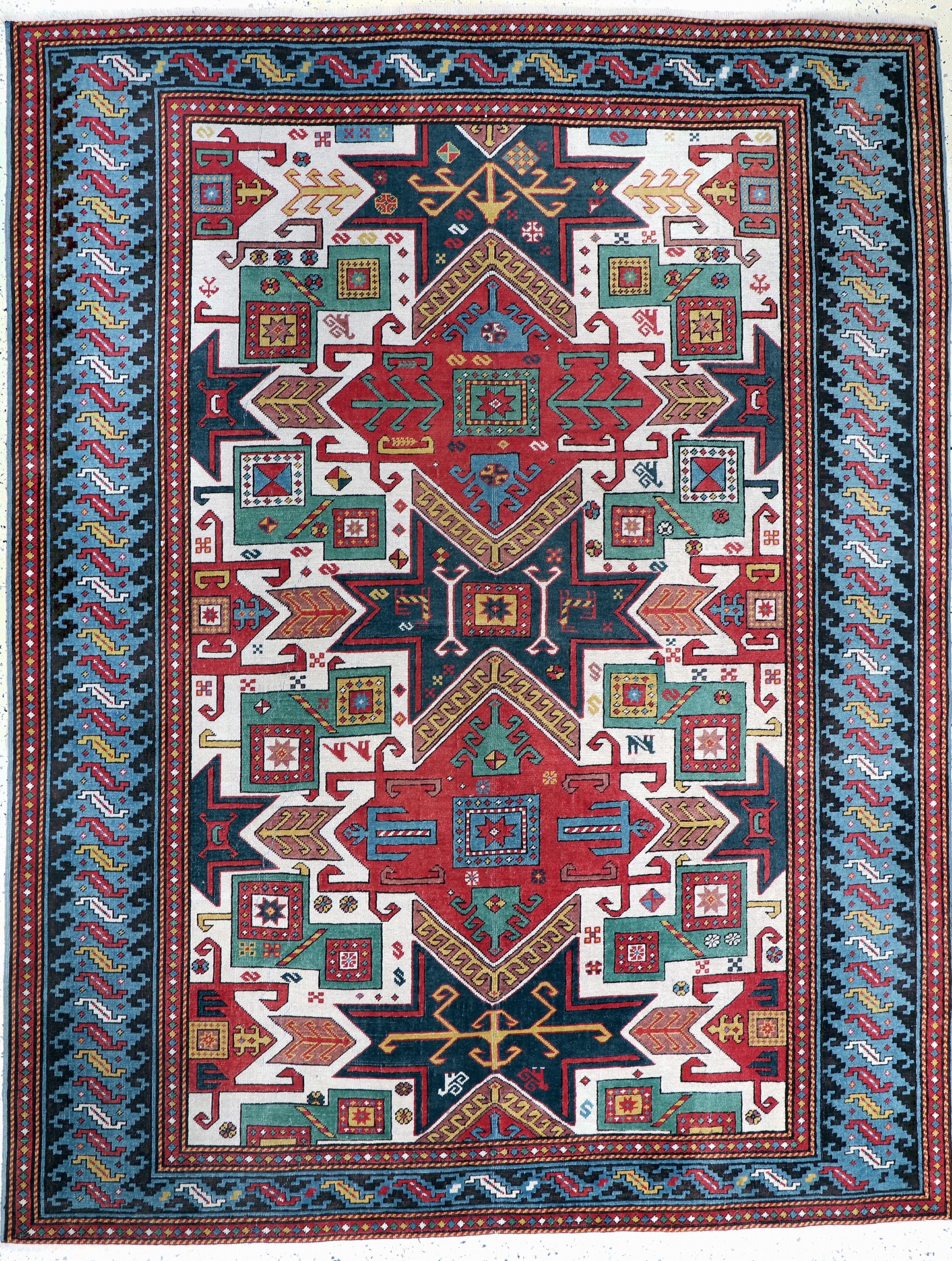 Image 27122957 - Kopie eines´Stern-Kazak´, Türkei, Ende 20.Jhd, Wolle auf Wolle, ca. 270 x 210 cm ...