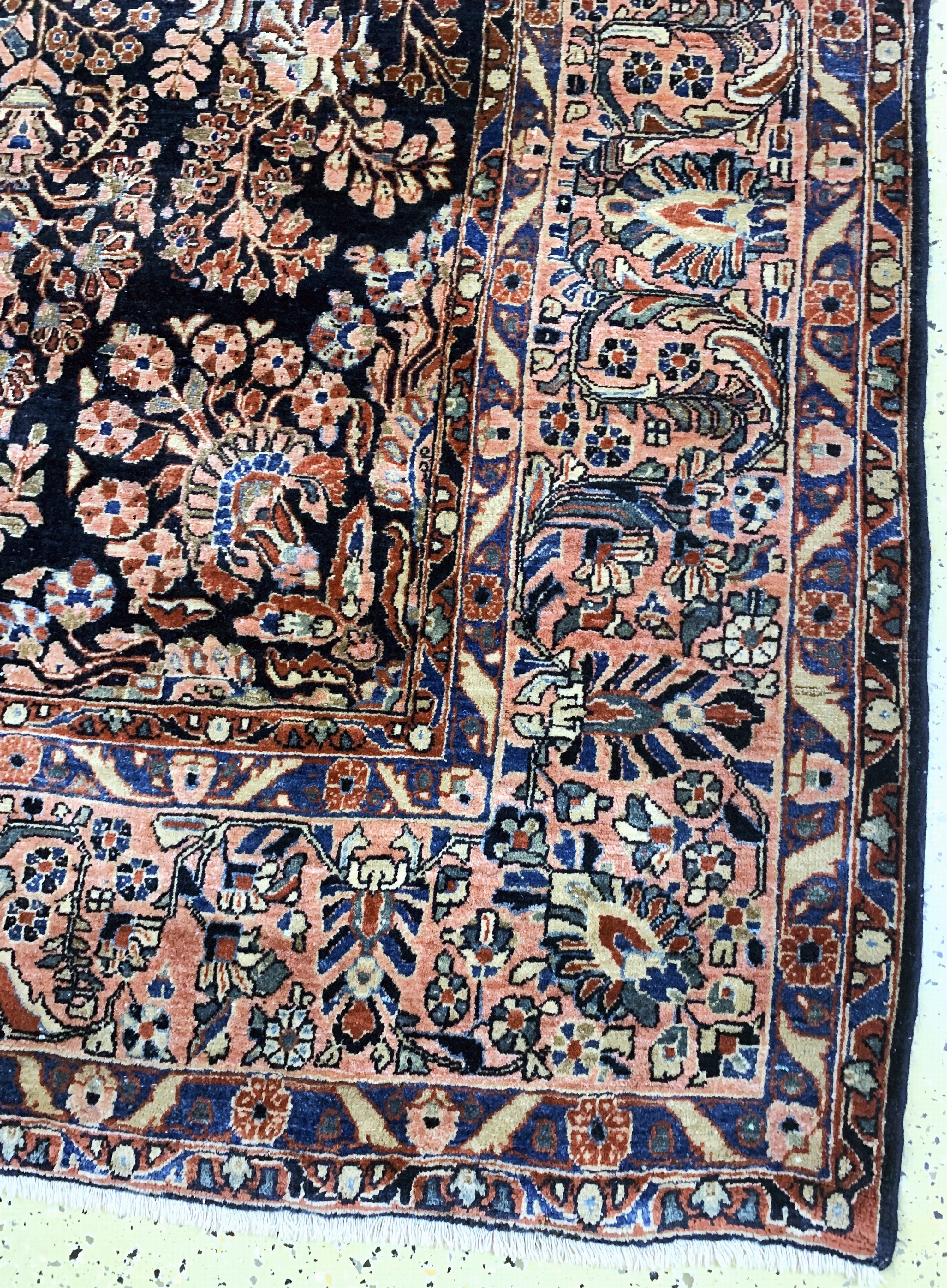 Detail a: Us Re-Import Sarogh antik, Persien, um 1900, Wolle auf Baumwolle, ca. 350 x 265 cm, EHZ: 3, (geflickt)