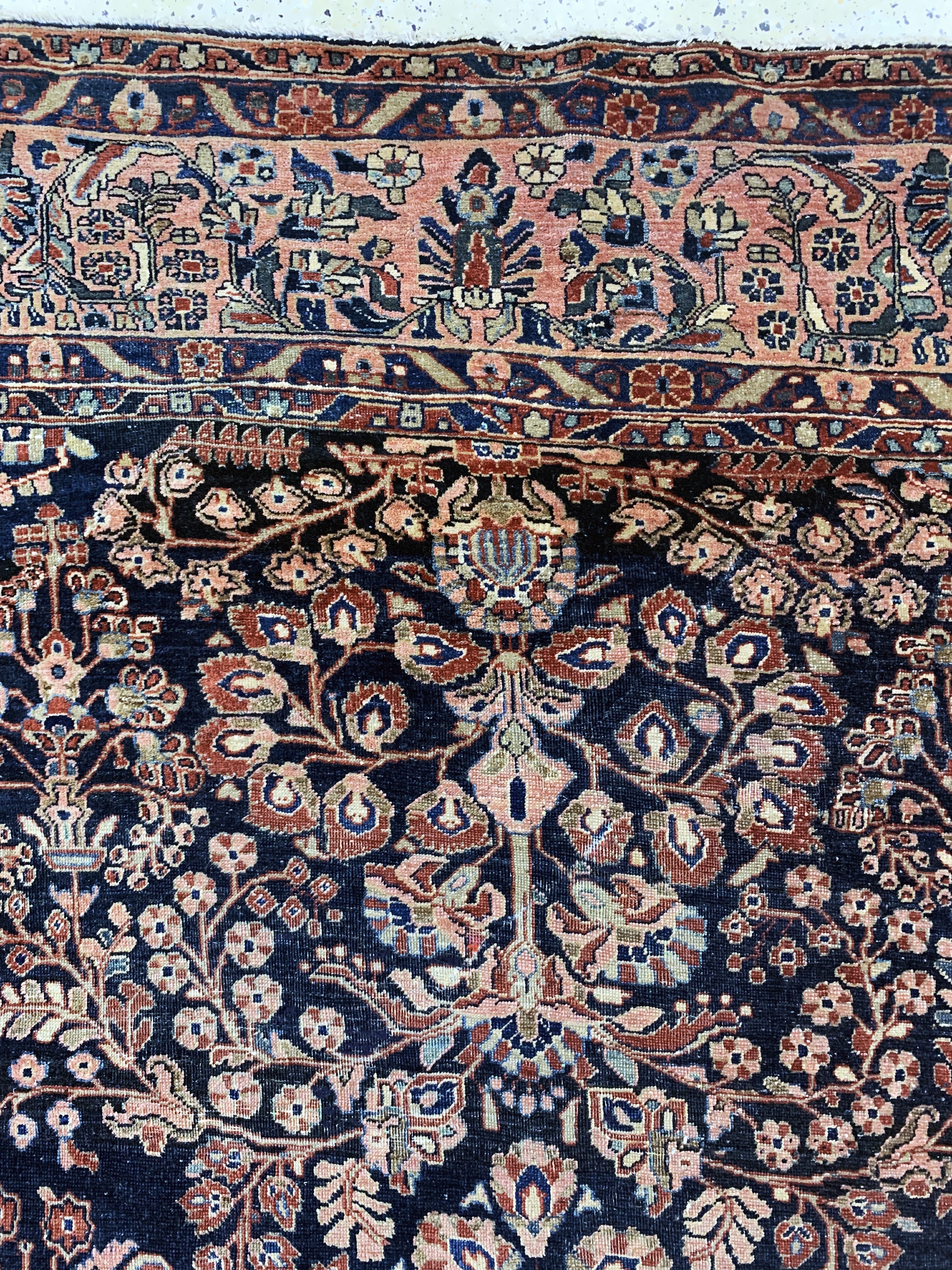 Detail i: Us Re-Import Sarogh antik, Persien, um 1900, Wolle auf Baumwolle, ca. 350 x 265 cm, EHZ: 3, (geflickt)