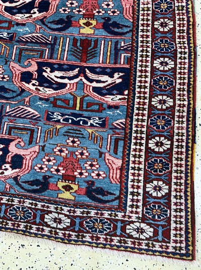27122954a - Schirwan alt, Kaukasus, Mitte 20.Jhd, Wolleauf Baumwolle, ca. 255 x 165 cm, EHZ: 2-3 ...