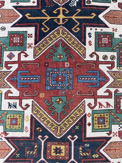 27122957d - Kopie eines´Stern-Kazak´, Türkei, Ende 20.Jhd, Wolle auf Wolle, ca. 270 x 210 cm ...