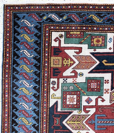 27122957g - Kopie eines´Stern-Kazak´, Türkei, Ende 20.Jhd, Wolle auf Wolle, ca. 270 x 210 cm ...