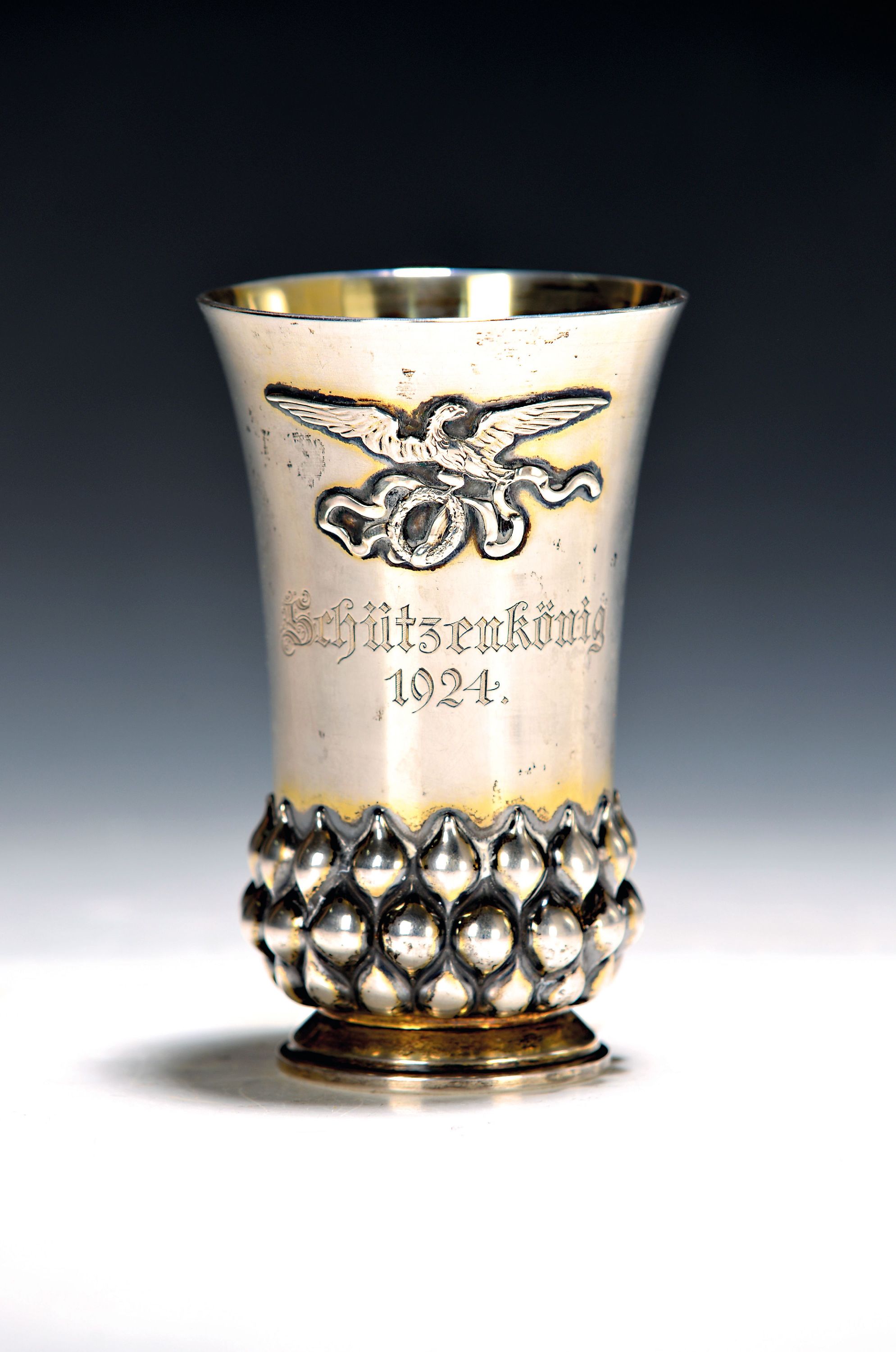 Image 27123291 - Schützenpokal aus Silber, Bruckmann & Söhne, Heilbronn, vor 1924, 800er, ehemalige ...