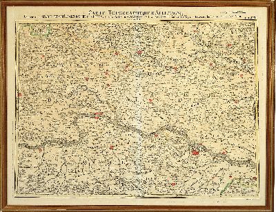 27123239k - Donaulauf ´Carte topographique D´Allemagne... l´Arche Duche d´Autriche...et une Partie du ...