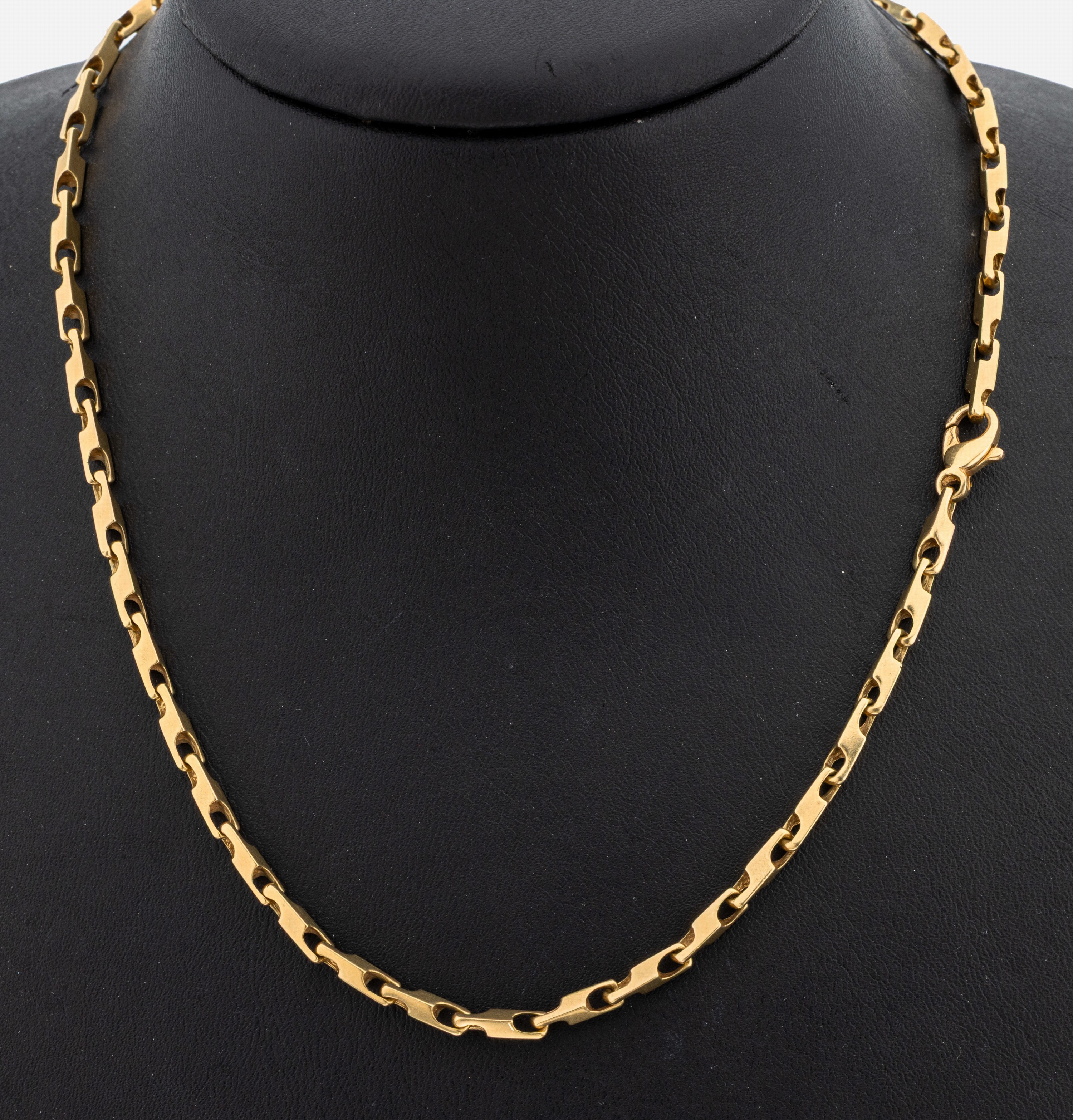 Image 27123356 - 14 kt Gold Collier, GG 585/000, ungewöhnliche Glieder, L. ca. 50.5 cm, ...