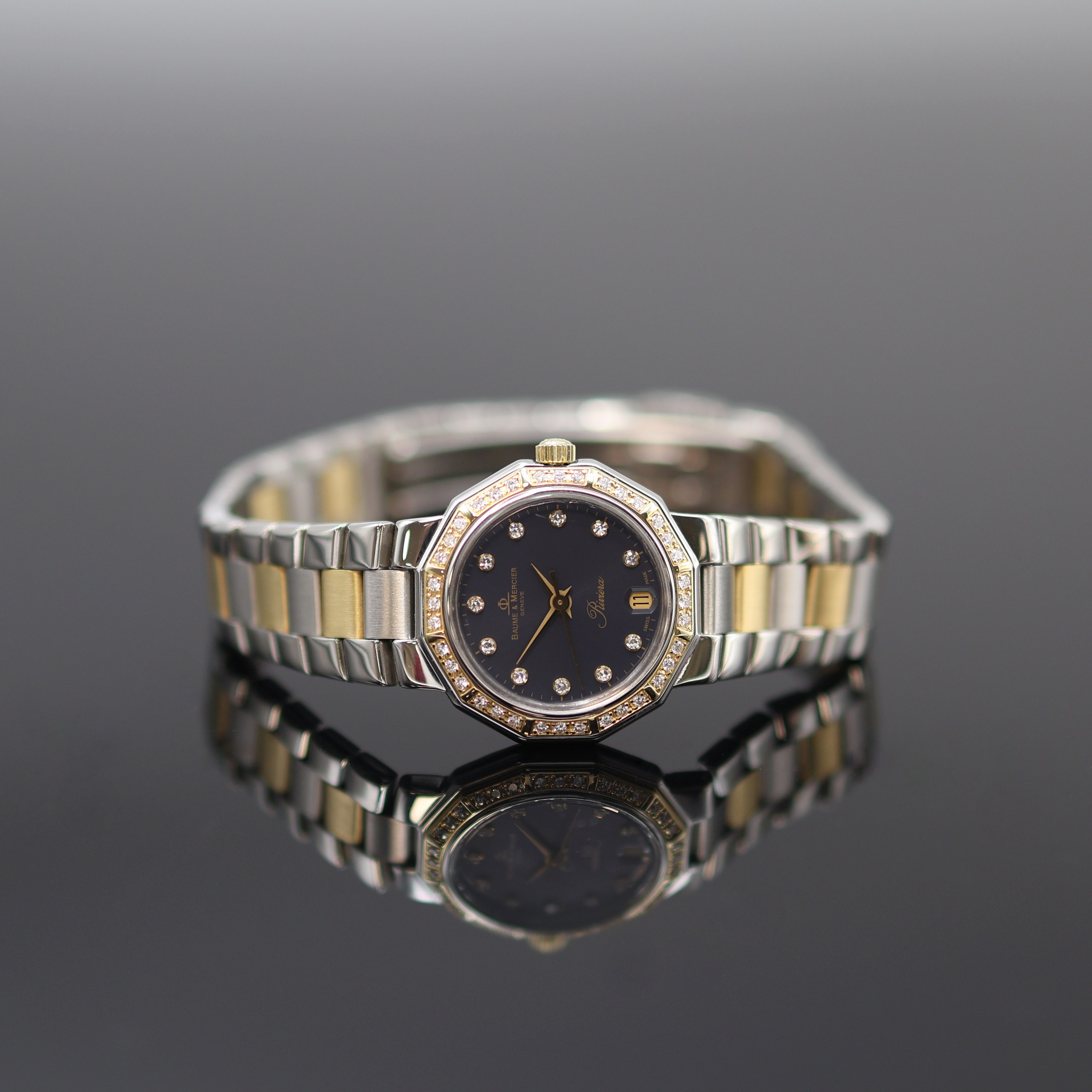 Image 27123364 - BAUME & MERCIER Riviera Armbanduhr Referenz 5231.3, quarz, Edelstahl/Gold komb. inkl. ...
