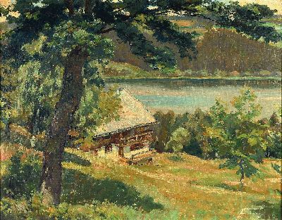 Image Paul Förtsch, 1888-1972, southern German landscape, probably in the Titisee area, signed ...