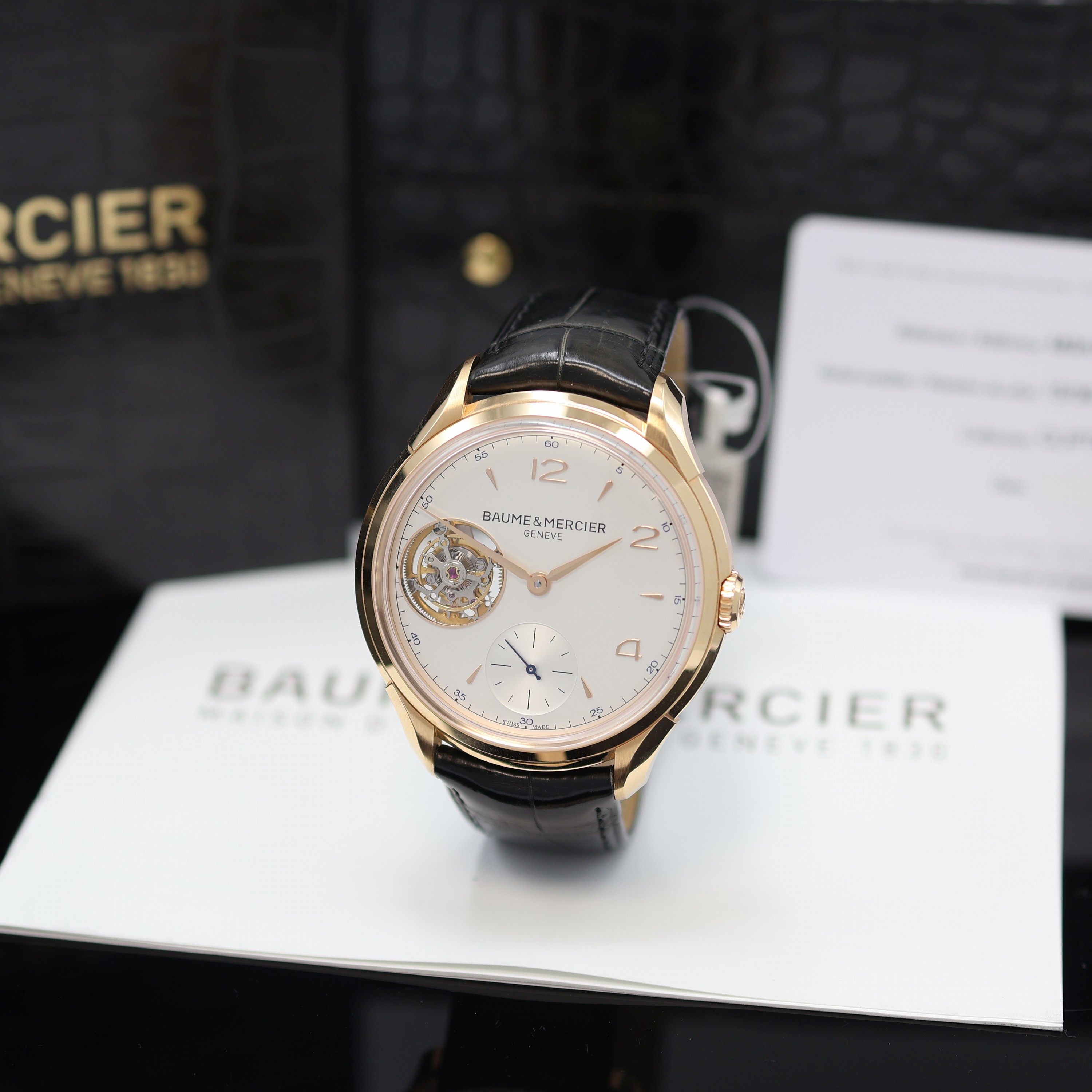 Image 27123534 - BAUME & MERCIER Clifton seltenes, auf 30 Stücklimitiertes Armbandtourbillon in RG ...