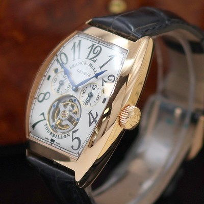 27123537b - FRANCK MULLER seltenes, ungetragenes Armbandtourbillon Master Banker mit 3 Zeitzonen in ...