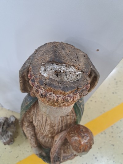27123575d - Holzskulptur Muttergottes, süddeutsch, 19.Jh. , Holz, vollplastisch geschnitzt, ...