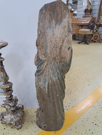 27123575g - Holzskulptur Muttergottes, süddeutsch, 19.Jh. , Holz, vollplastisch geschnitzt, ...