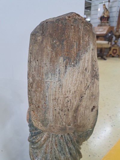 27123575h - Holzskulptur Muttergottes, süddeutsch, 19.Jh. , Holz, vollplastisch geschnitzt, ...
