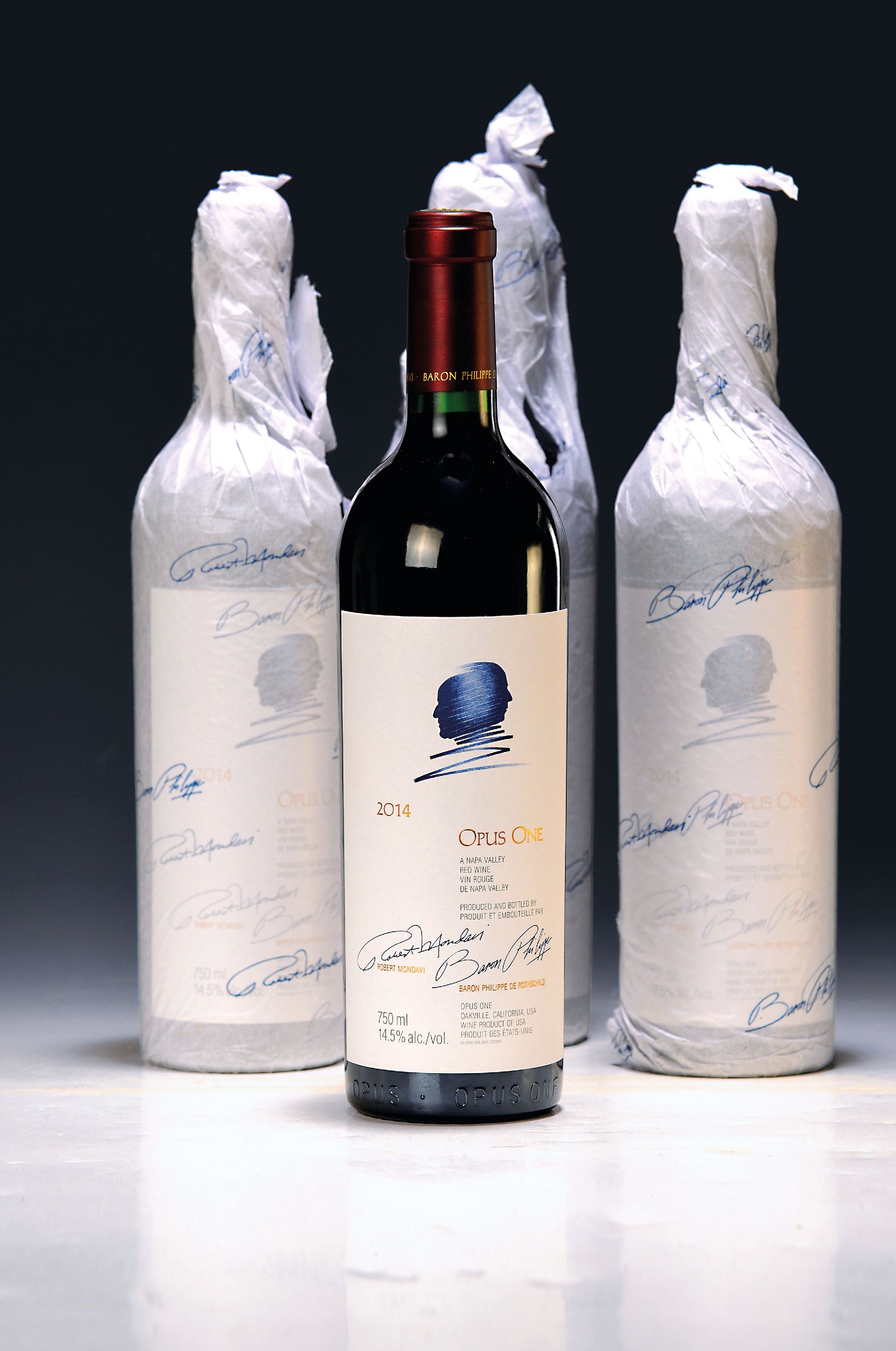 Image 27123615 - 4 Flaschen 2014 Opus One, Napa Valley, USA, Baron Philippe de Rothschild, ca. 75cl, 14 ...