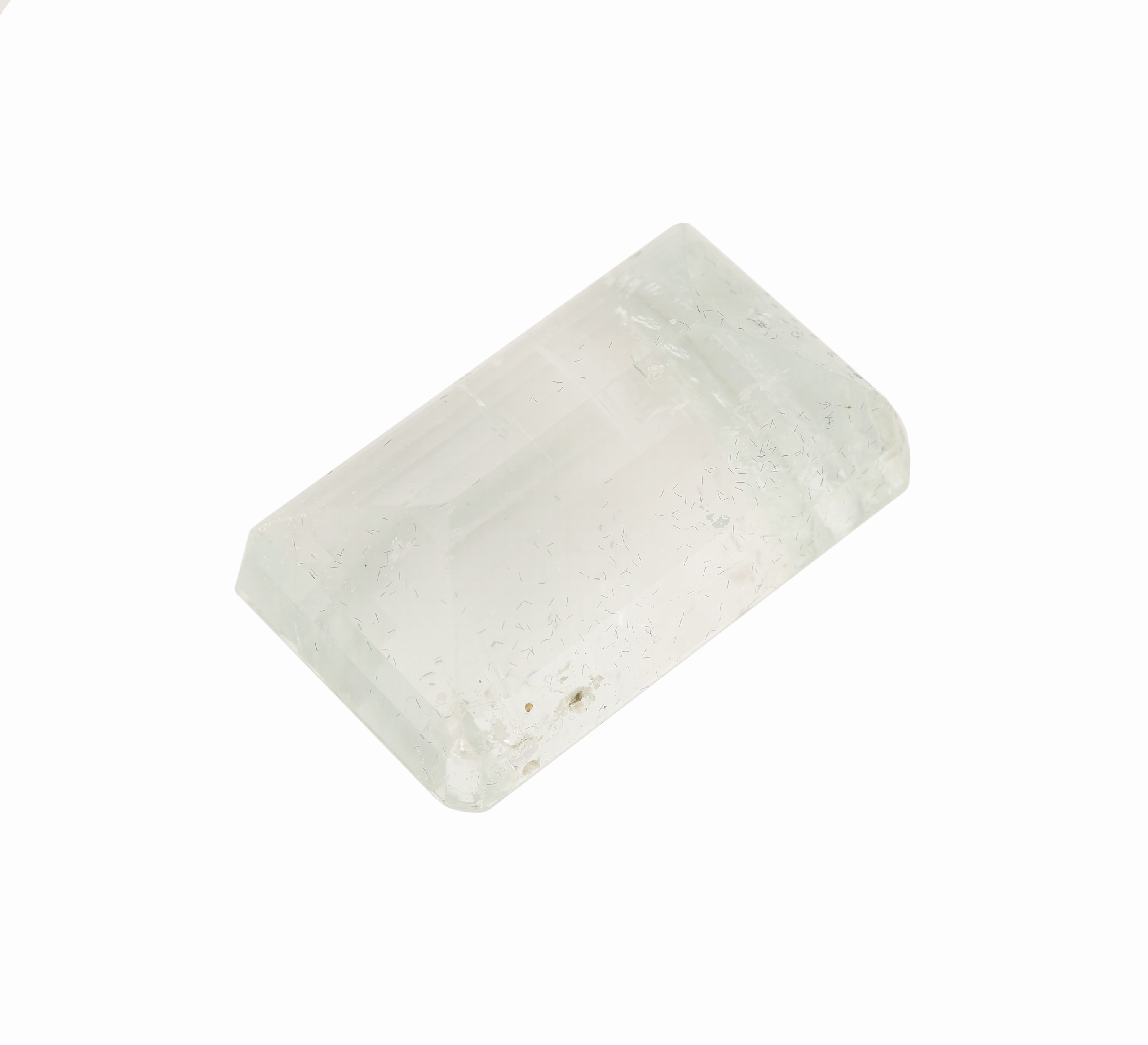Detail a: Loser facett. Aquamarin im Emerald Cut ca. 82.00 ct, fast farbloser Beryll