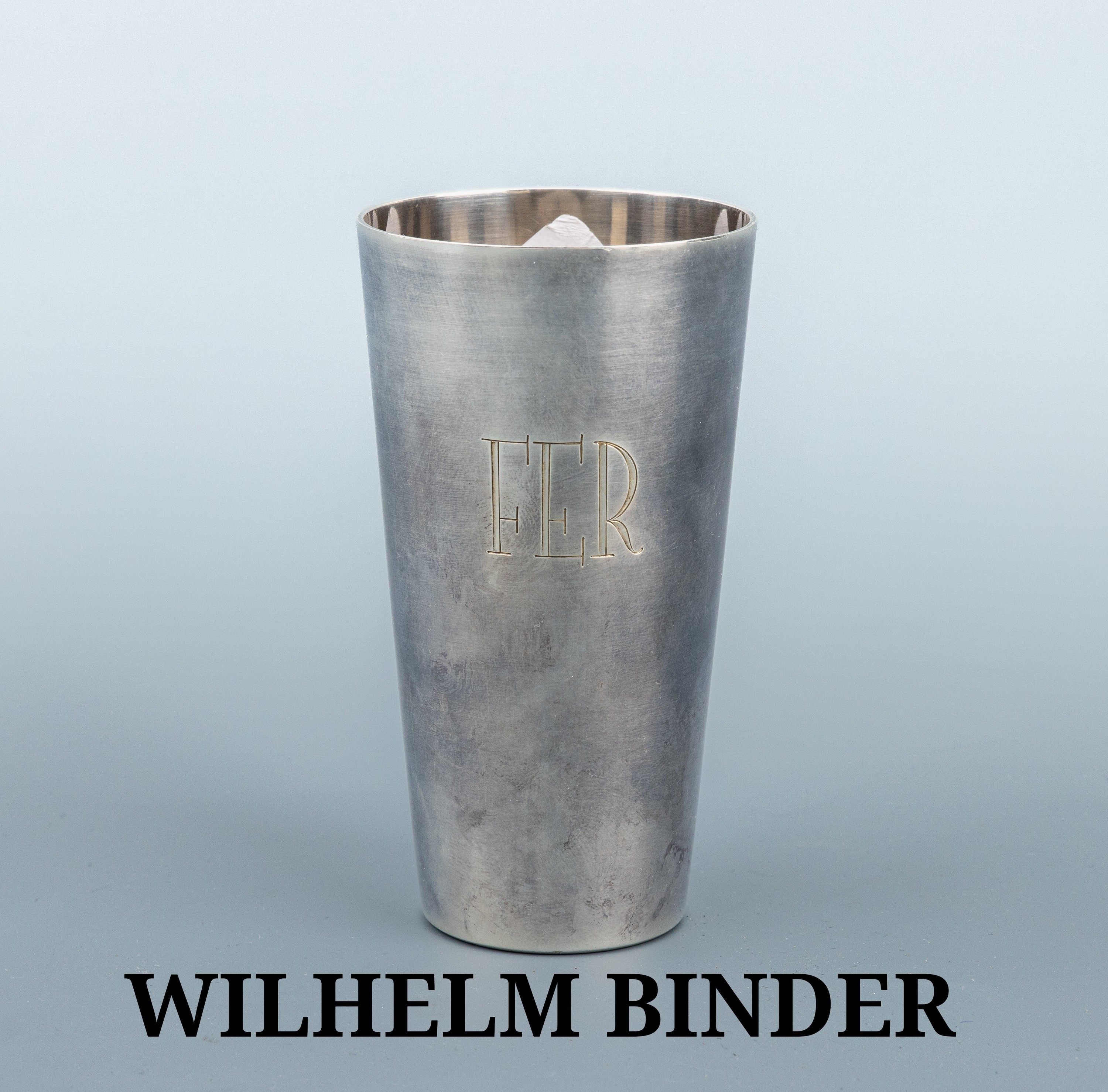 Image 27123664 - Becher, deutsch, 1930er-50er Jahre, 835er Silber, schlichte konische Form, Monogramm ...