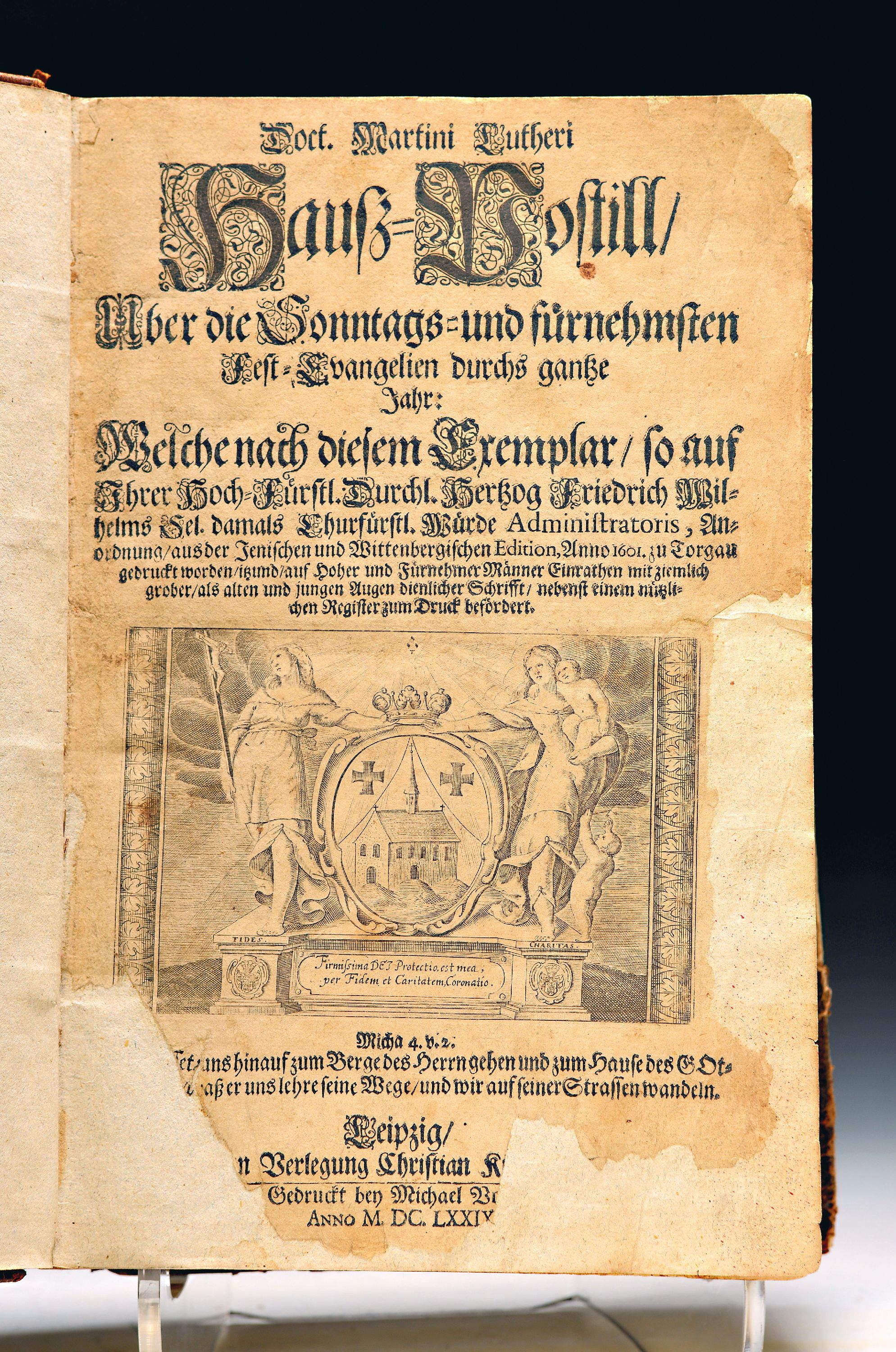 Image 27123697 - Martin Luther: Haus-Postille, Leipzig, 1679, 4°, 5 ganzseitige Fürstenporträts, 67 ...