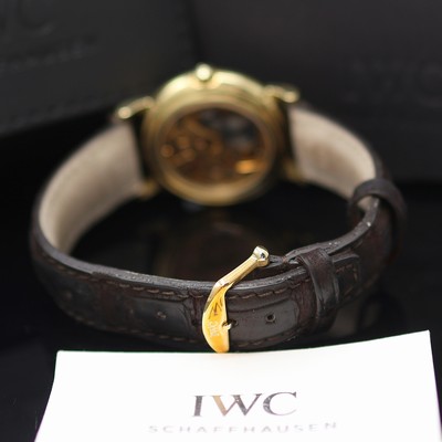 27123628c - IWC Portofino Kaliber 4231 Armbanduhr in GG 750/000, Schweiz um 1990, Handaufzug, 2- ...