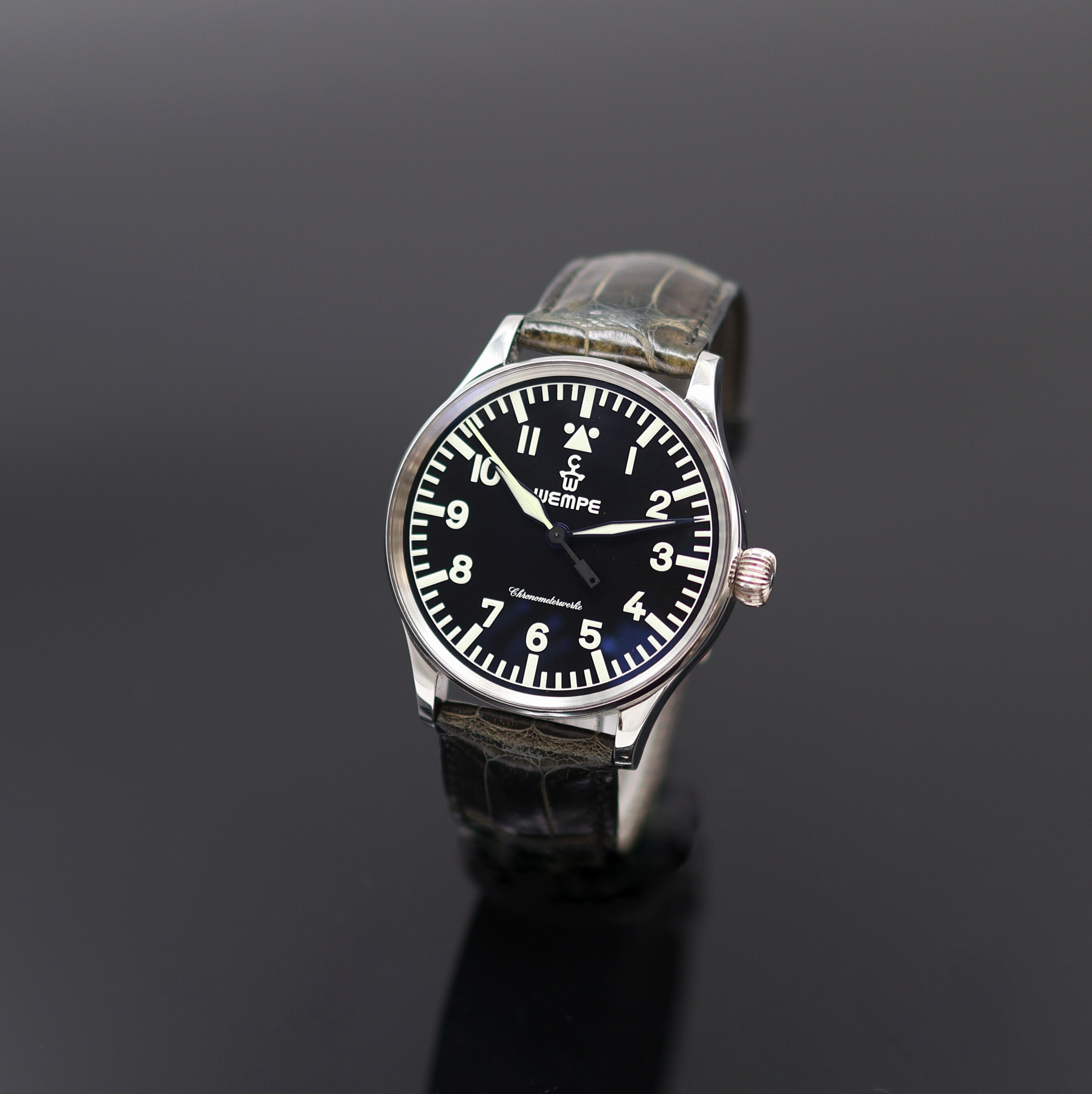 Image 27123748 - WEMPE Fliegeruhr auf 25 Stück limitierte Armbanduhr in Platin, Deutschland/Schweiz um ...