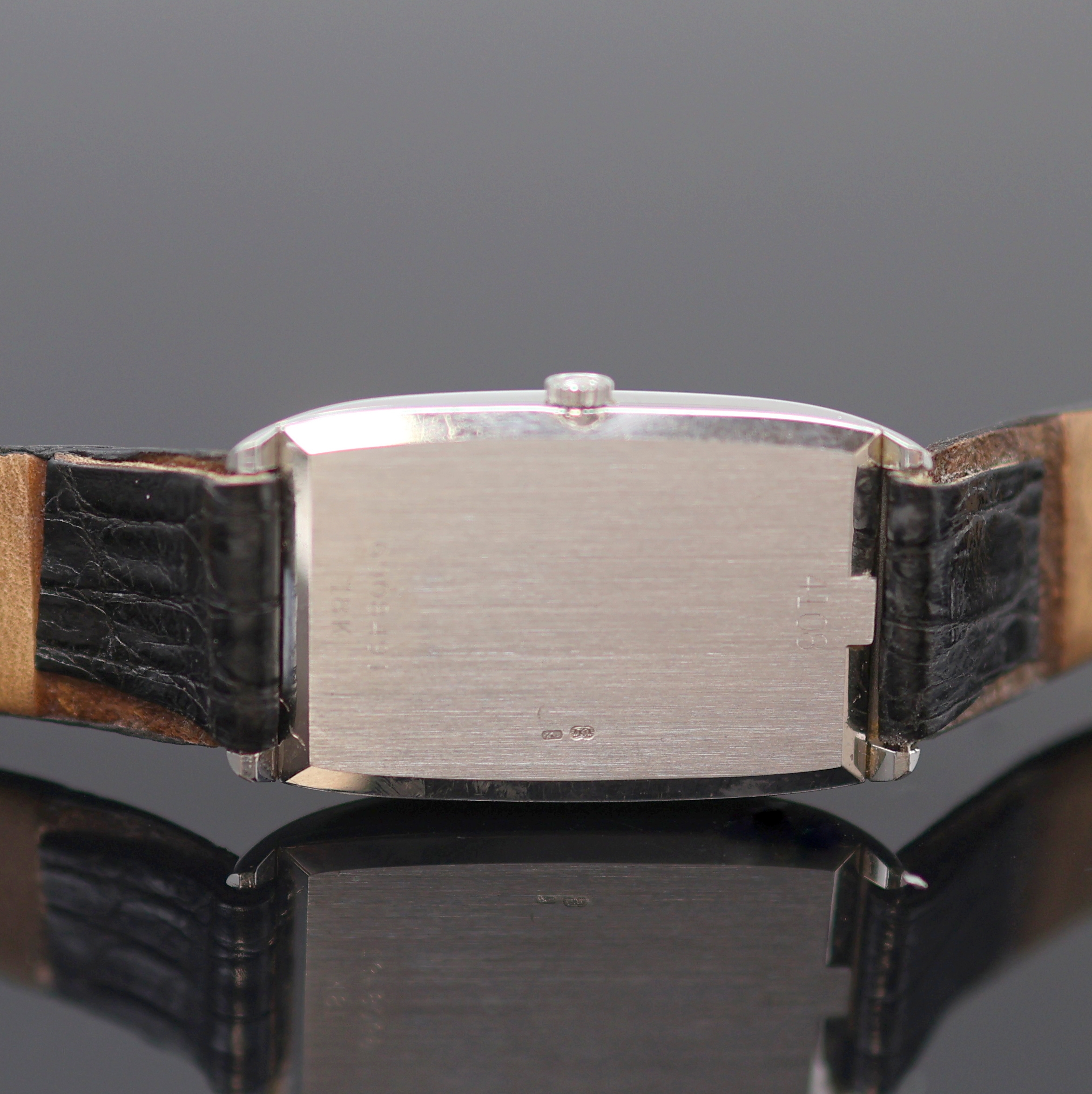 Detail e: ROLEX Cellini seltene Armbanduhr in WG 750/000 Referenz 4108 mit Wappen Saudi-Arabiens, Schweiz um 1981, Handaufzug, abgerundetes rechteckiges Geh., ...