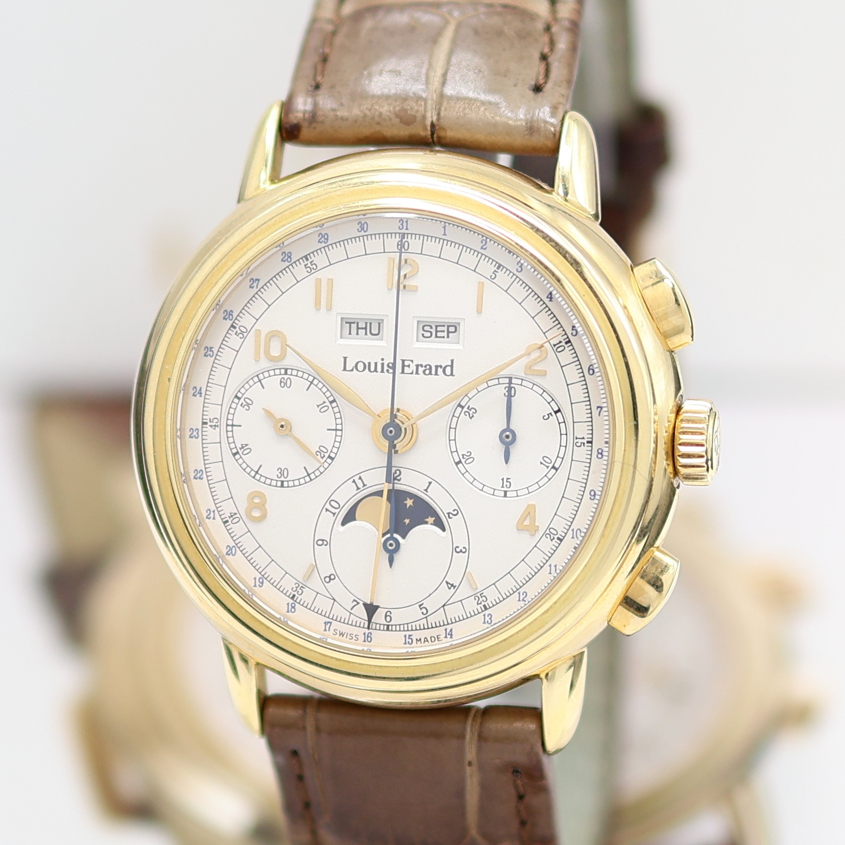 Detail a: LOUIS ERARD Collection Renaissance auf 62 Stück limitierter Schaltradchronograph Referenz 88175, Schweiz um 2002, Handaufzug, beids. vergl. Geh. in ...