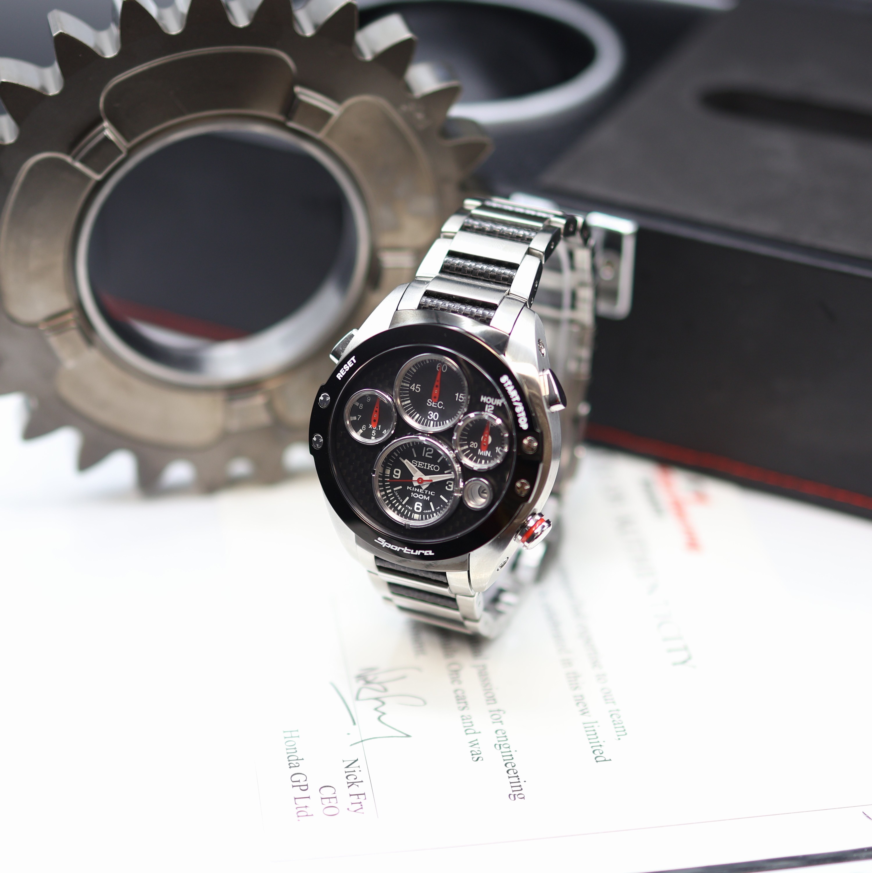 Image 27123783 - SEIKO Kinetic Sportura Honda Racing F1 Edition seltener, auf 1500 Stück limitierter ...