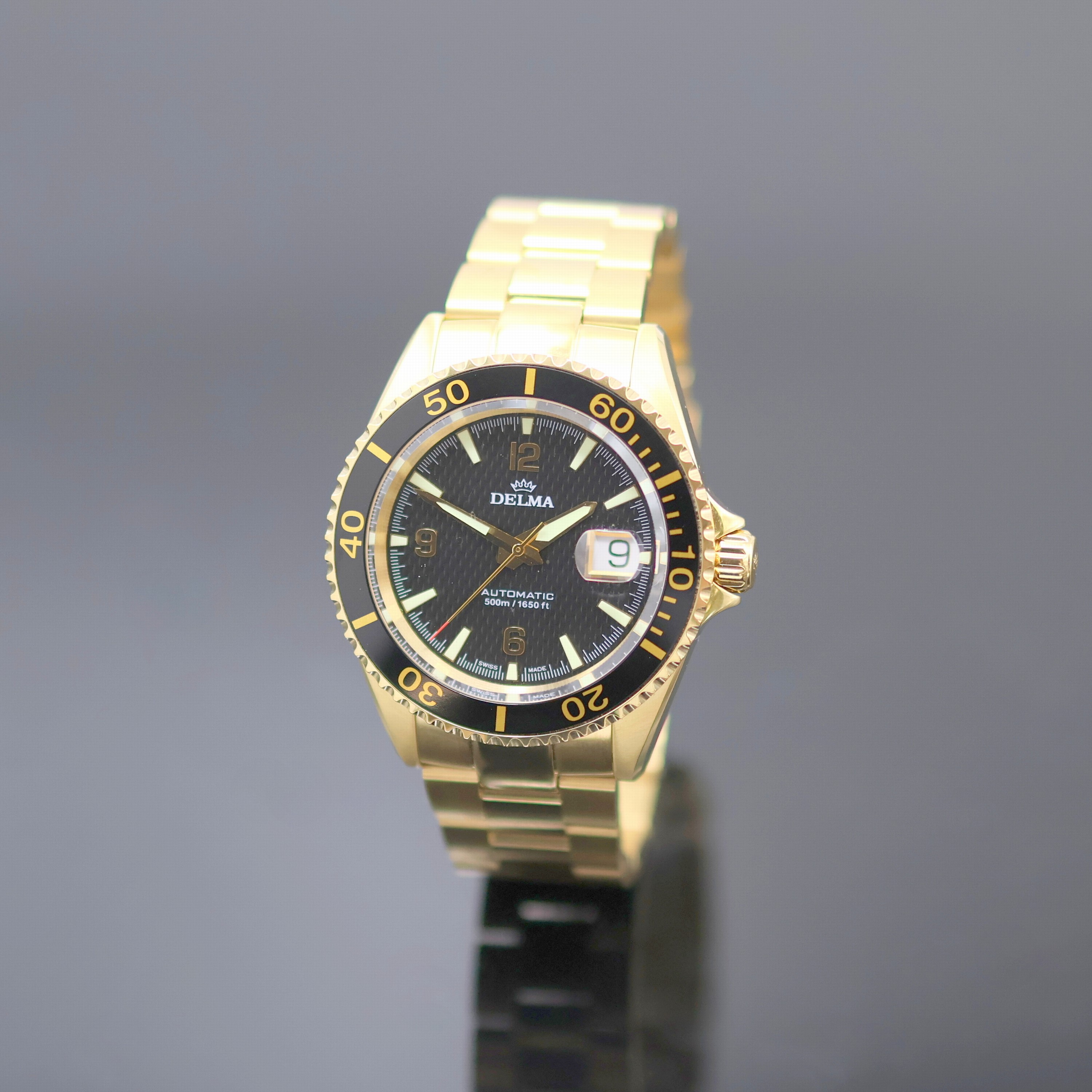 Image 27123797 - DELMA Herrenarmbanduhr Santiago, Schweiz um 2015, Automatik, verg., beids. vergl. Geh. ...