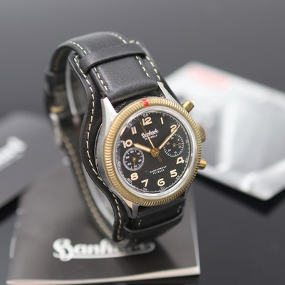 27123734b - HANHART auf 150 Stück limitierter Flyback Schaltradchronograph in Stahl/Bronze Referenz ...